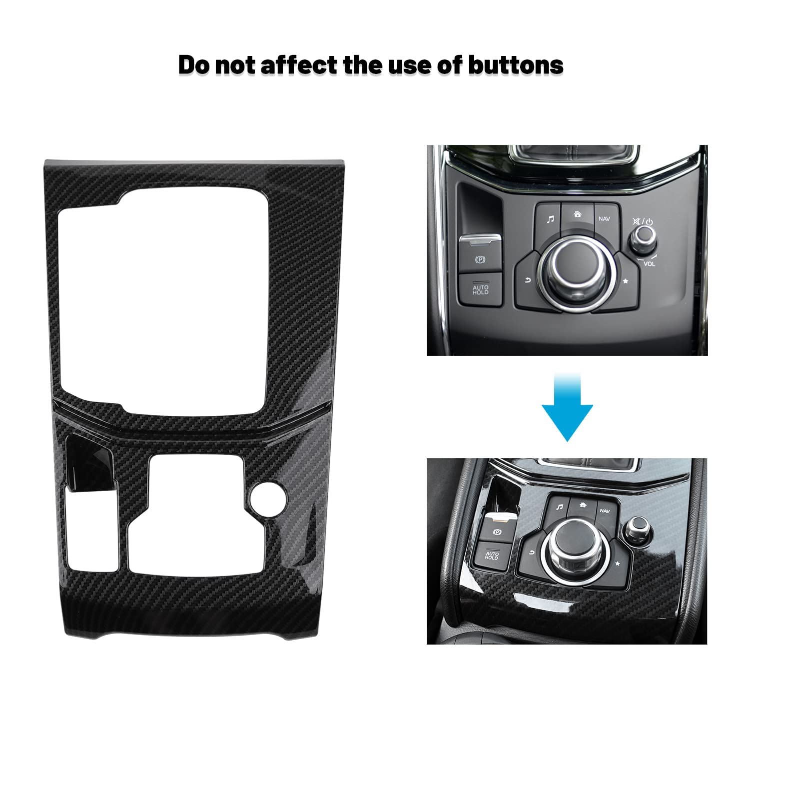 ANFOKAS for Mazda CX-5 2024 2023 2022 2021 2020 2019 2018 2017 Accessories Car Auto Interior Center Console Cover Gear Panel Gea