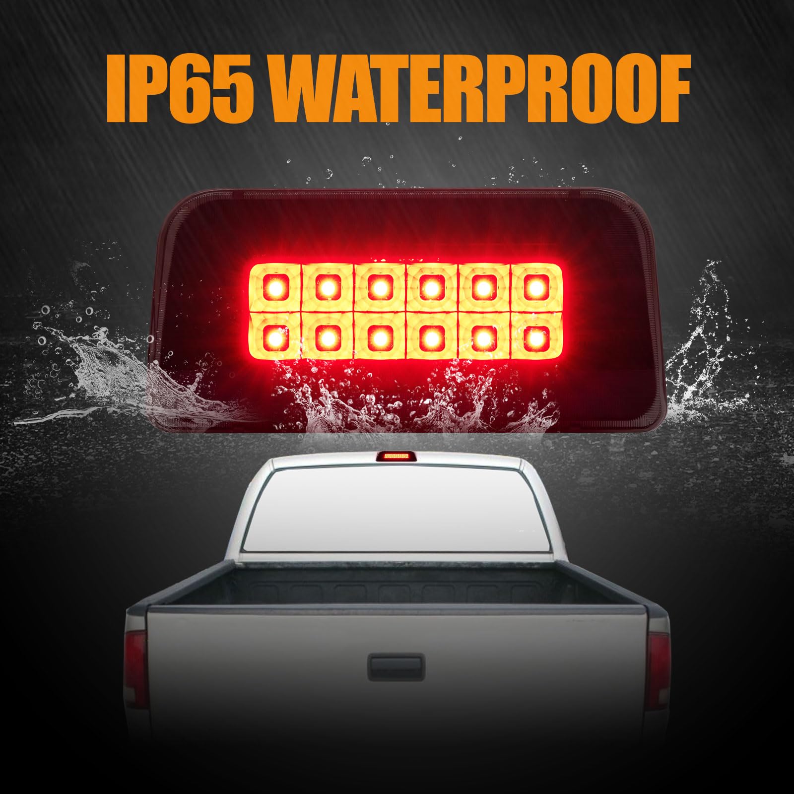 Cxdar Third 3Rd Brake Light Led For 1994-2003 Chevy S10/Gmc Sonoma Standard Cab, High Mount Rear Brake Lights Assembly For 1996-