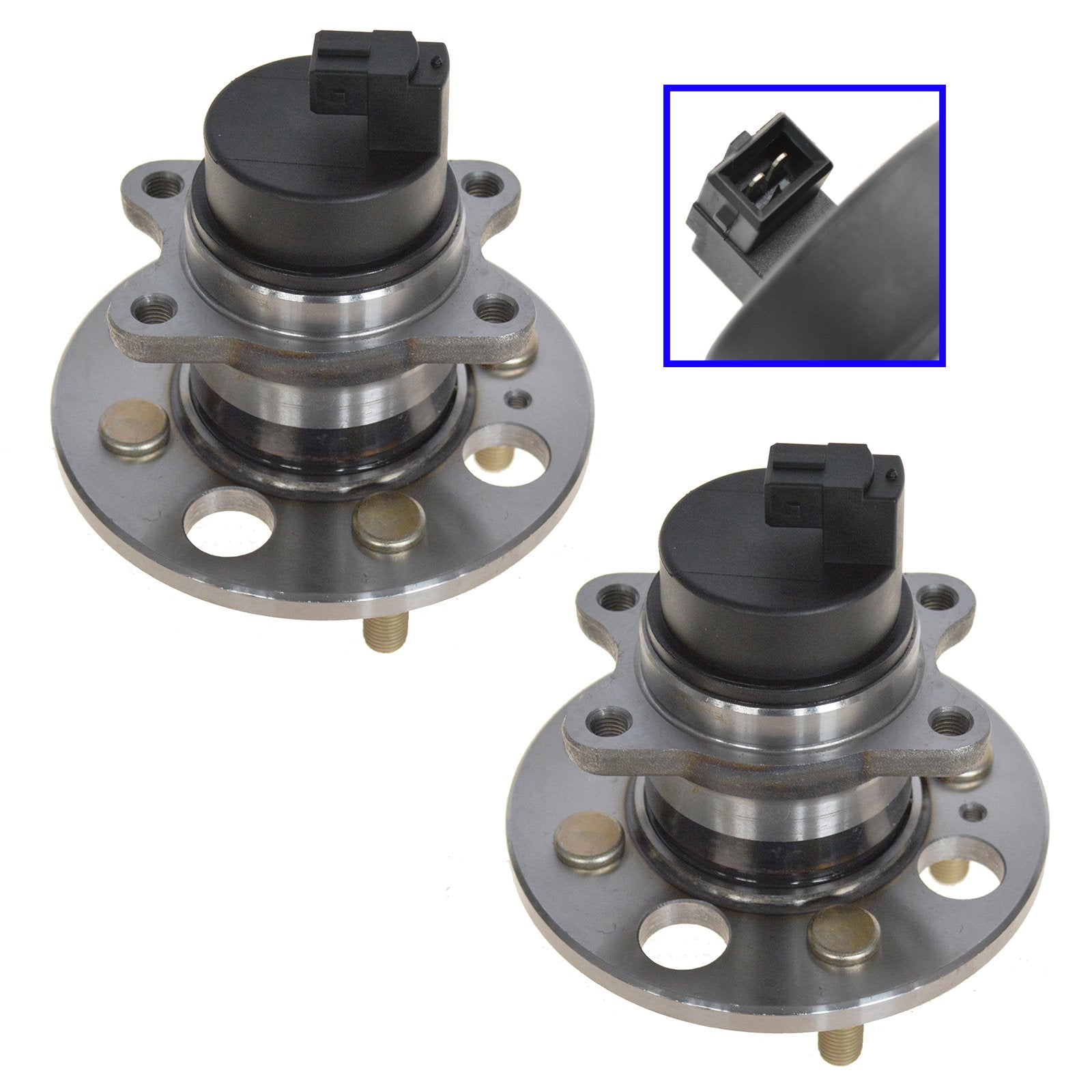Trq Rear Wheel Hub Bearings Assembly Set Compatible With 2006-2011 Hyundai Accent Kia Rio Rio5