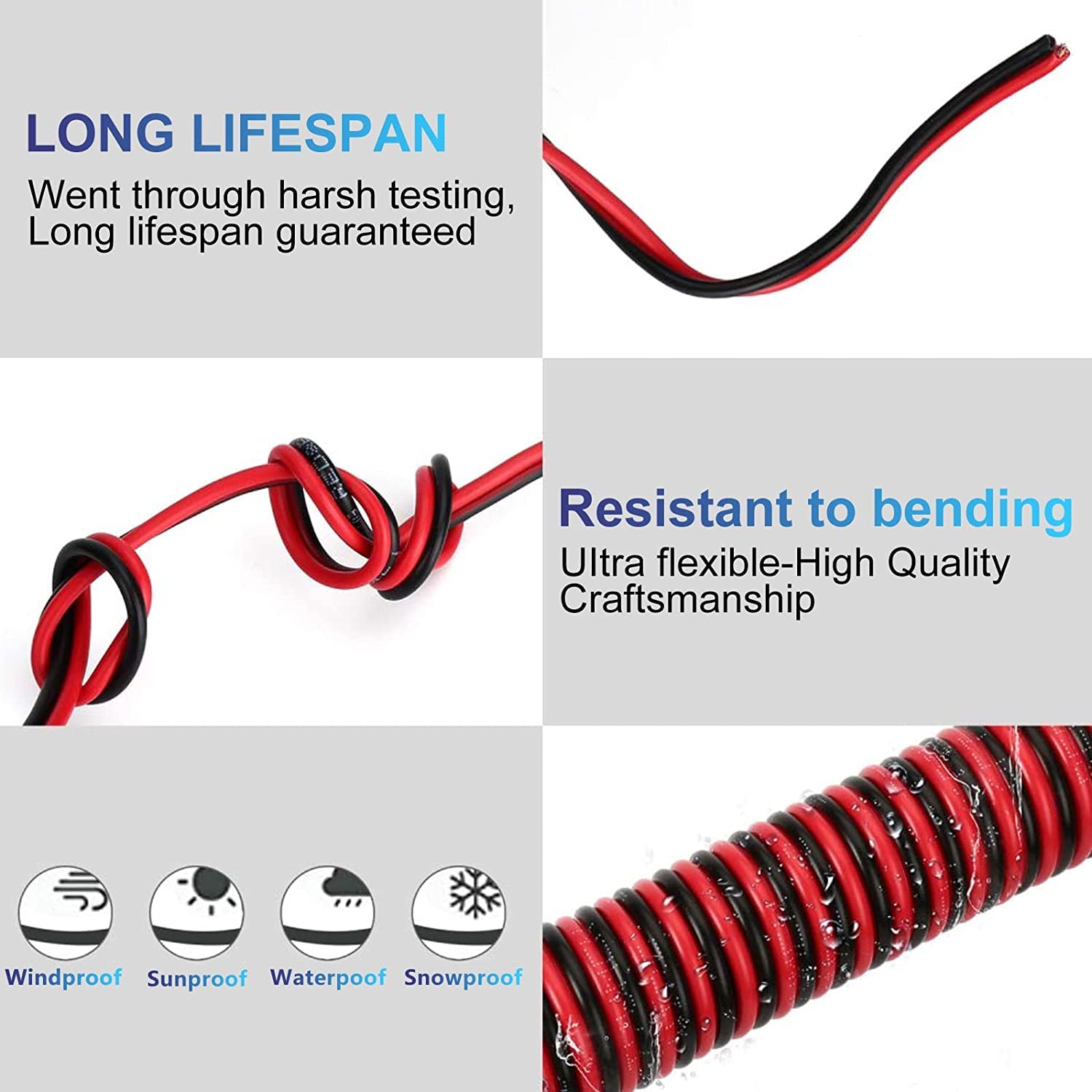 Rwujilong 12V/24V Heavy Duty Cigarette Lighter Extension Cord 12Ft 14Awg With Led Light For Car Vehicle Tire Pump Air Compressor