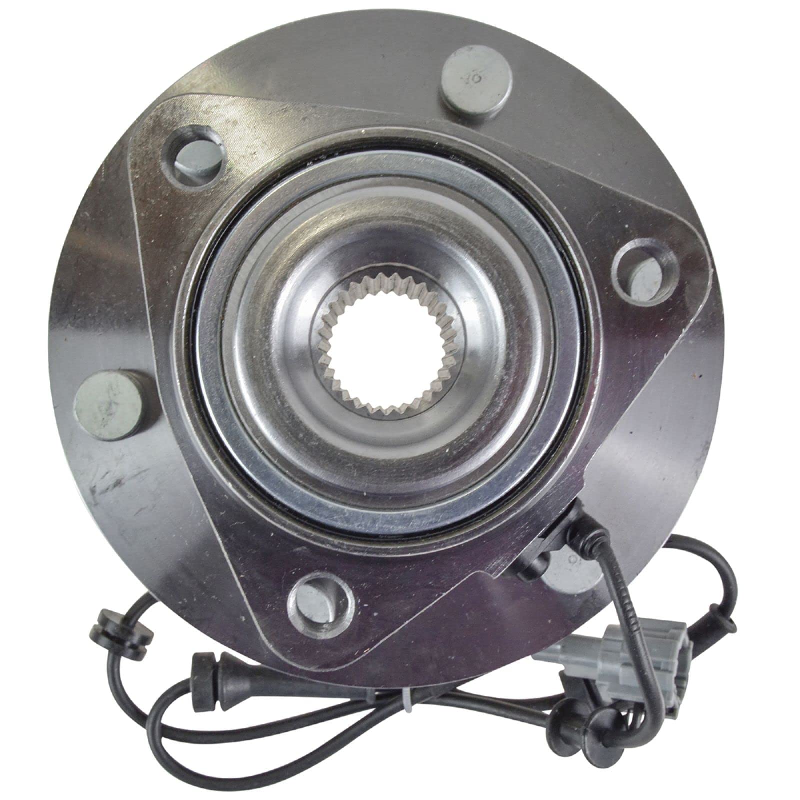 Trq Front Wheel Bearing & Hub Assembly 4Wd With Abs Sensor Compatible With 2004-2007 Infiniti Qx56 2005-2007 Nissan Armada 2004