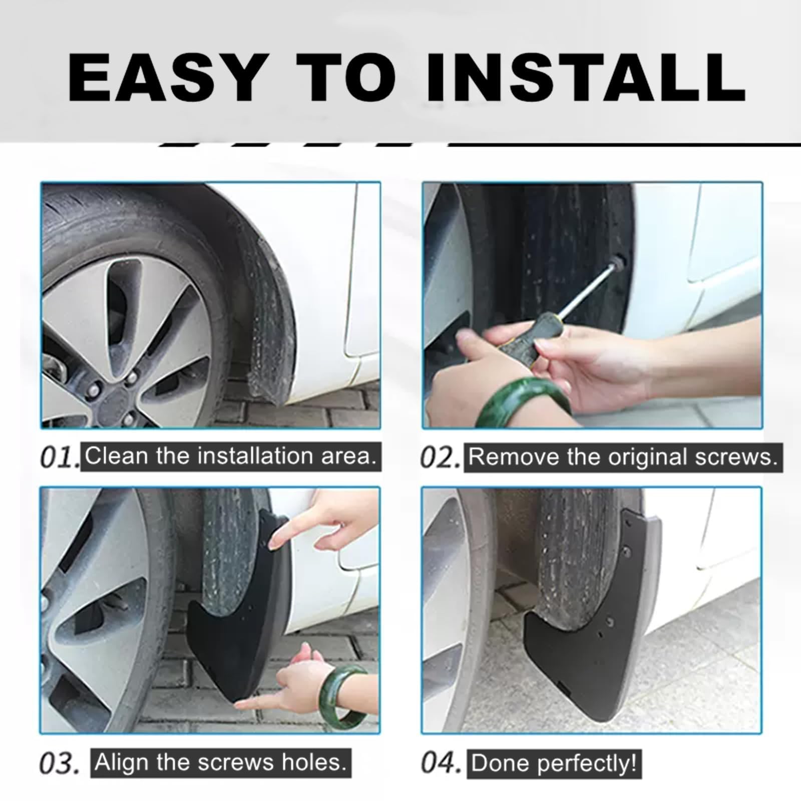 Tecoom Mud Flaps Splash Guards Compatible With Jeep Gladiator 2020-2023 2024 Heavy Duty Mud Guards Front And Rear Black Set Of 4