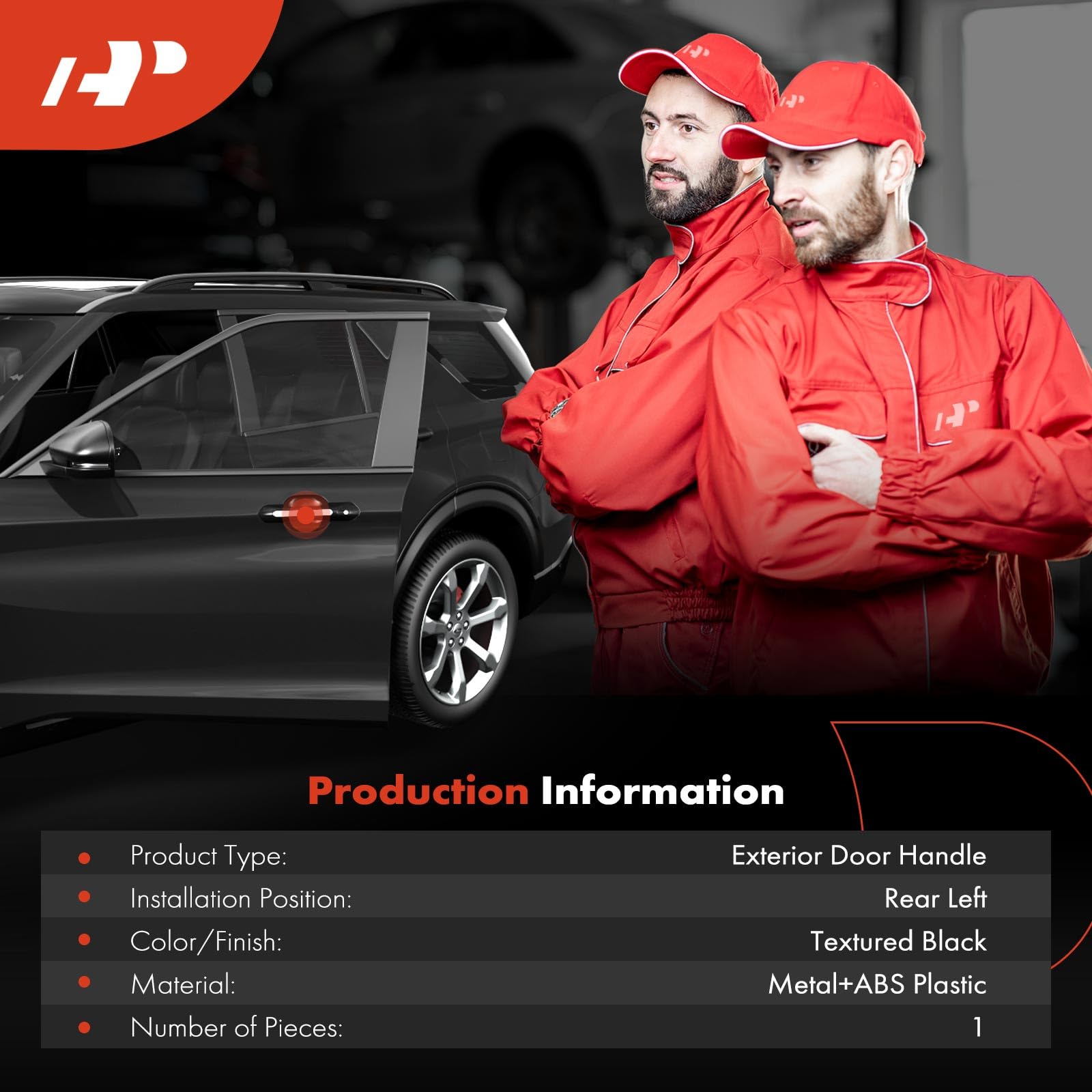 A-Premium Rear Driver Side Exterior Door Handle Compatible With Chevy Silverado 1500 1999-2006, Silverado 2500 3500 & Gmc Sierra