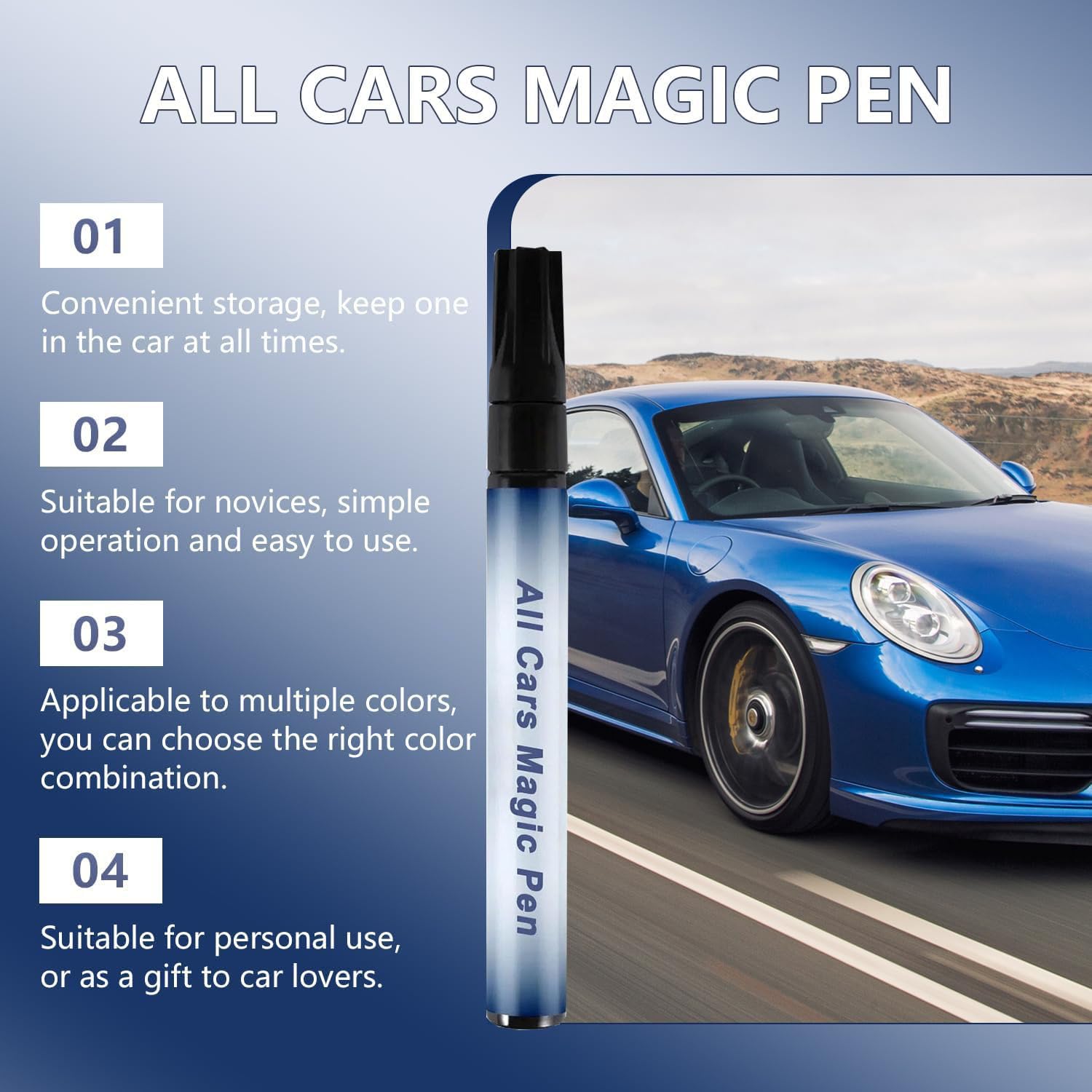 (2pcs) Magic Pen For Car Scratches, Magic Car Scratch Removal Pen, All Cars Magic Pen,Scratch Pens For Cars,Weatherproof Touch U