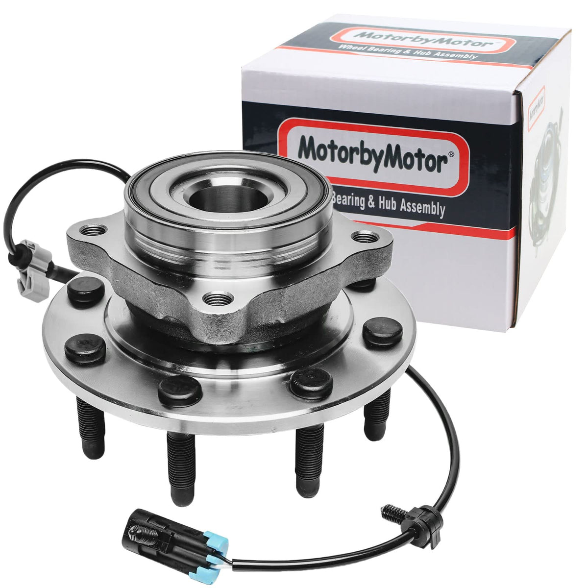 MotorbyMotor 515058 Front Wheel Bearing & Hub Assembly 4WD with 8 Lugs ABS Fits for Chevy Silverado 1500 2500 3500 Avalanche Sub