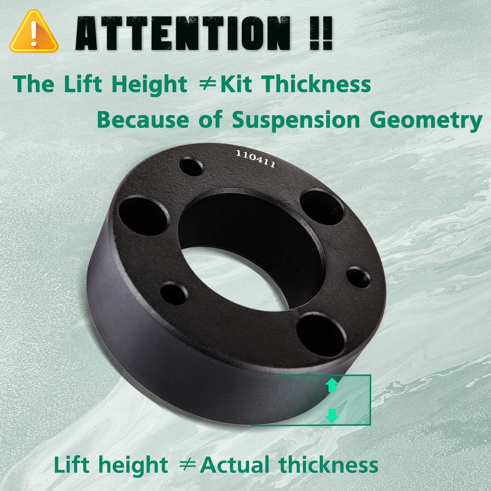 SCITOO 3 inch Front and 2inch Rear Suspension Leveling Lift Kit fit for Ford for F-150 2WD/4WD 4-Door 3.5L Strut Spacers 3 in The Front and 2 in The Rear