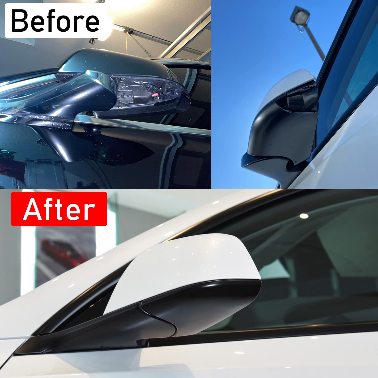 Jaronx Compatible With Tesla Model Y Mirror Lower Cover 2018-2024,Left Drive Side Rearview Mirror Base Cover Trim, Side Mirror B
