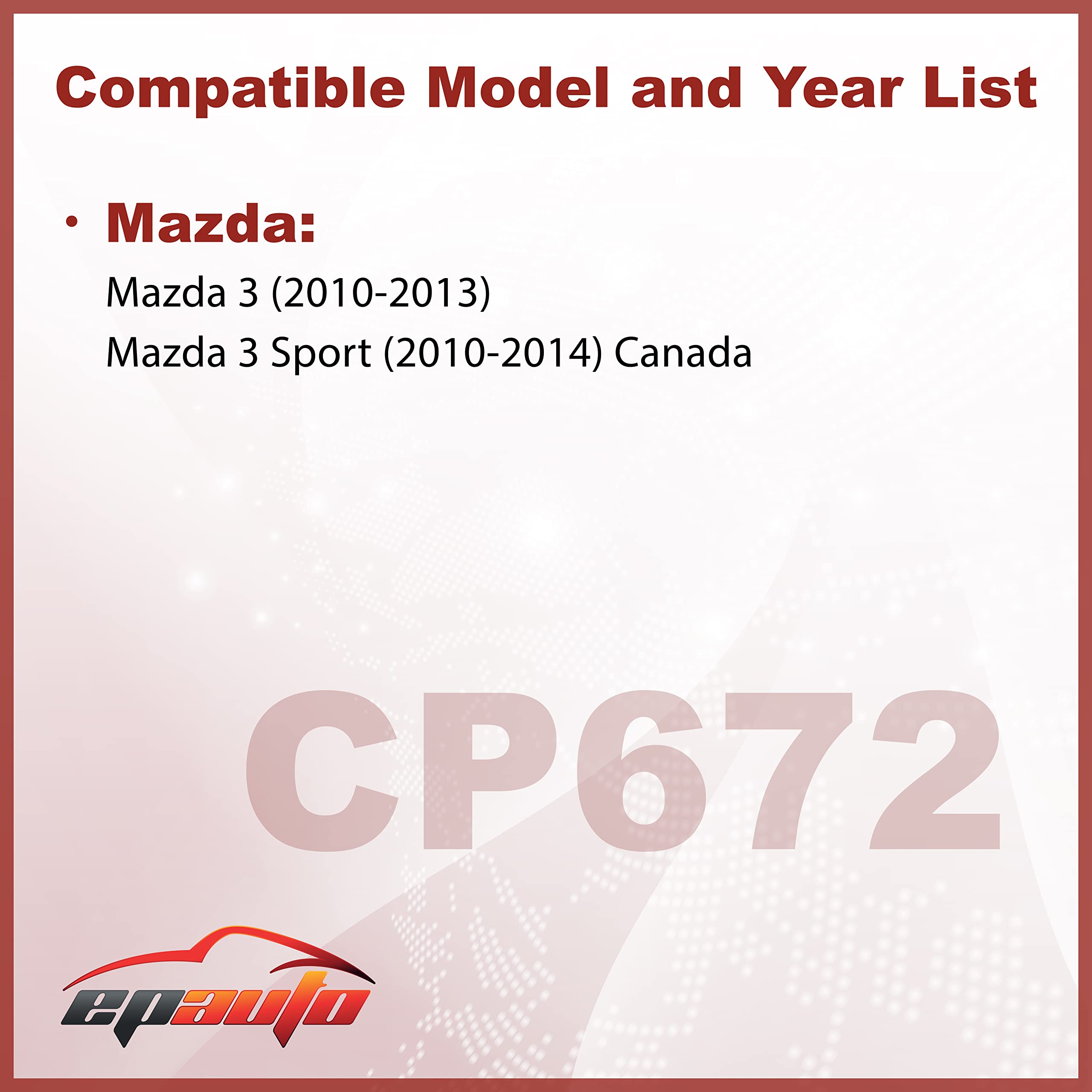 Epauto Cp672 (Cf11672) Replacement Cabin Air Filter Includes Activated Carbon