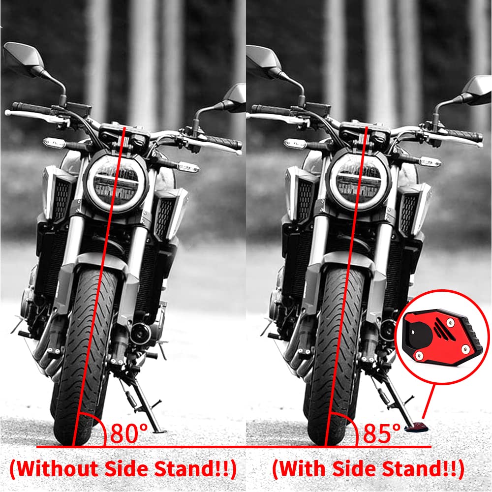 Modeer For HONDA CBR 300R 500R 650R Motorcycle Kickstand Extension Plate Foot Side Stand Enlarge pad CBR 650 R 2019 2020 2021 CB