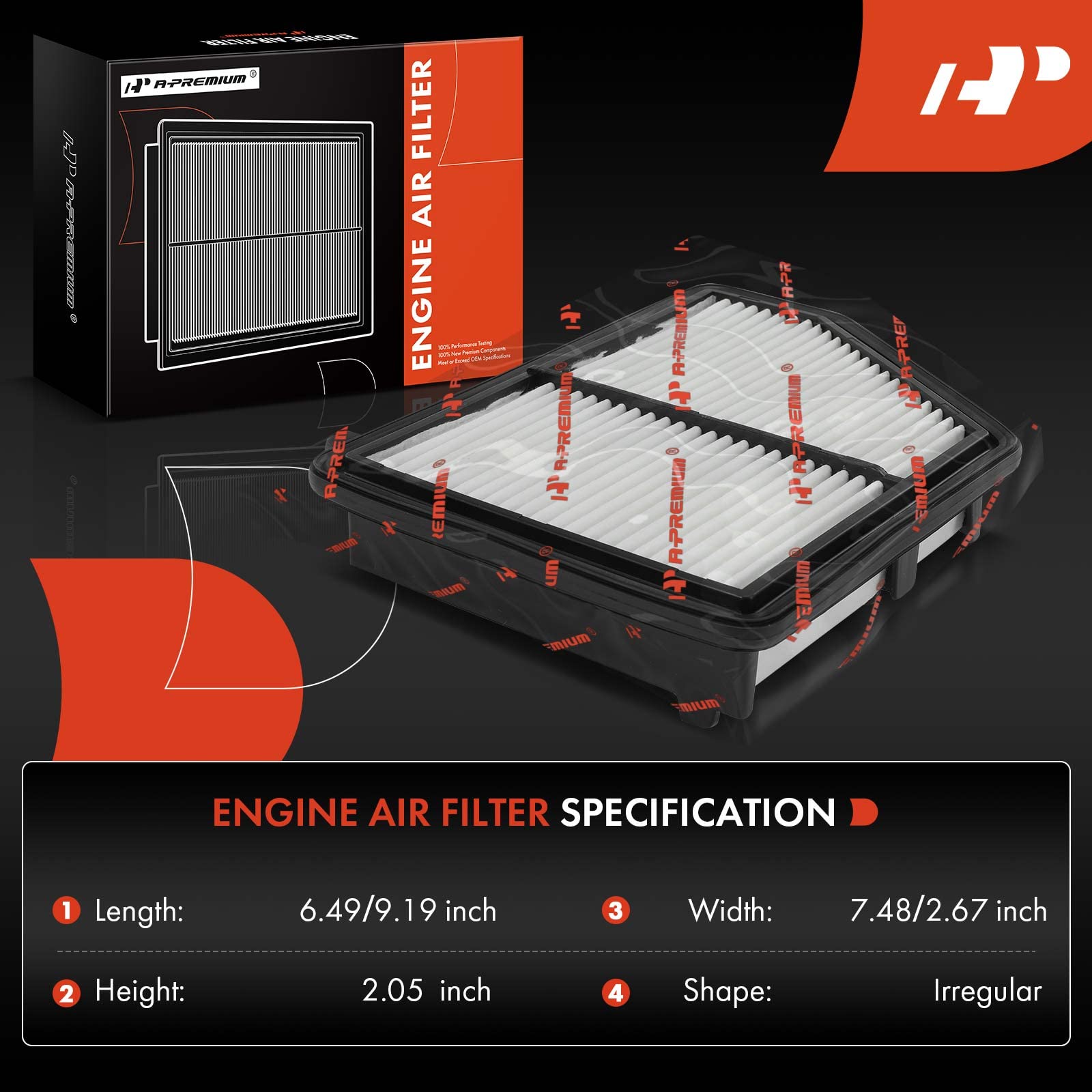 A-Premium Engine Air Filter Compatible with Honda Vehicles - Civic 2016 2017 2018 2019 2020 2021 2022 2023, HR-V 2023 - Naturall