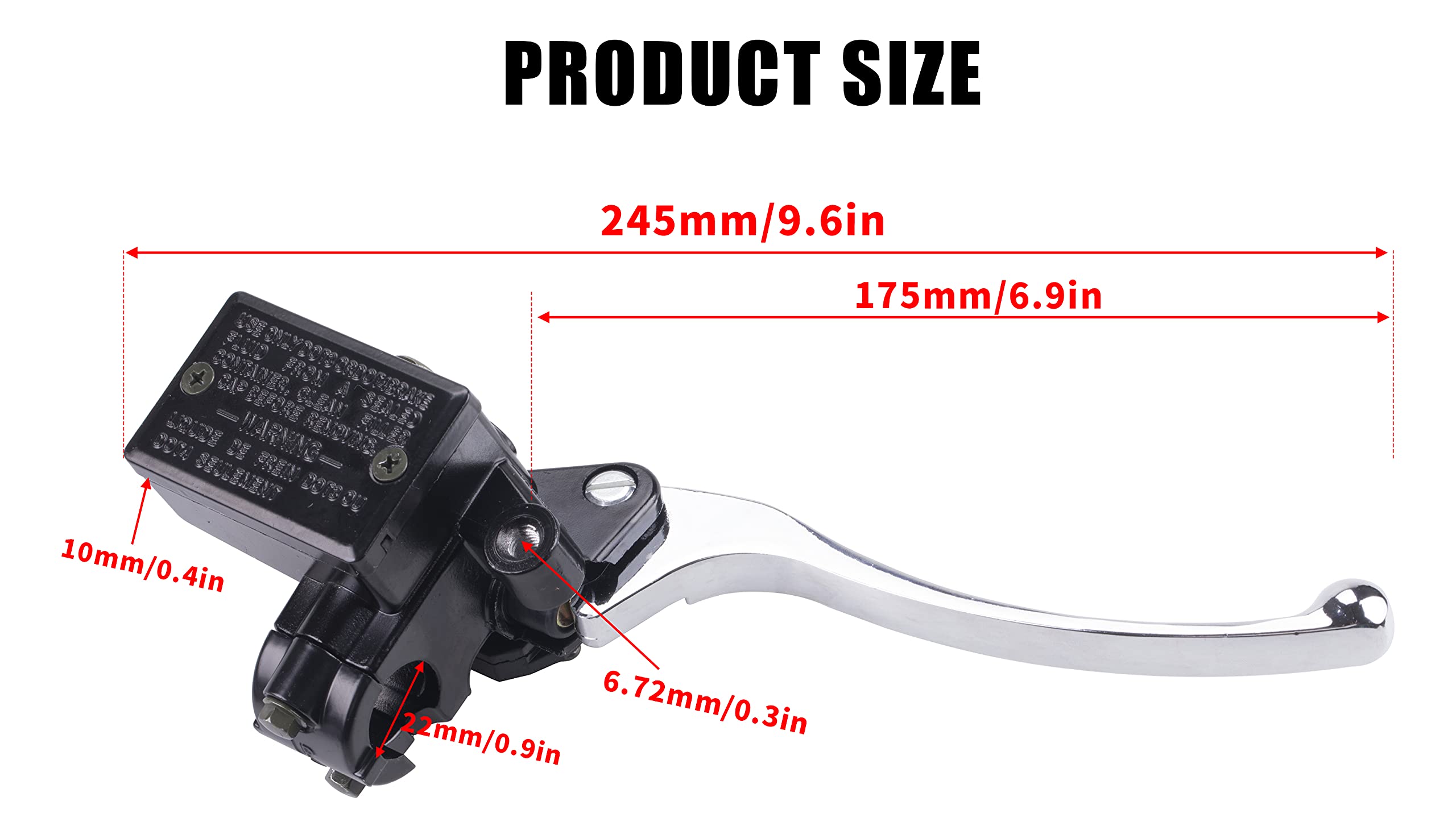 MWMNUN Front brake master cylinder Compatible with Brake Master Cylinder for Yamaha YFZ450 Banshee 350 Big Bear 250 350 400 Griz