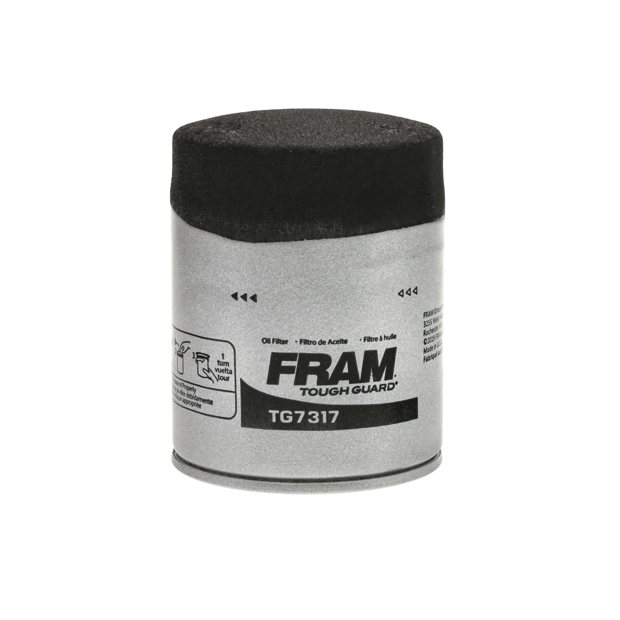 Fram Tough Guard Replacement Oil Filter Tg9837, Designed For Interval Full-Flow Changes Lasting Up To 15K Miles