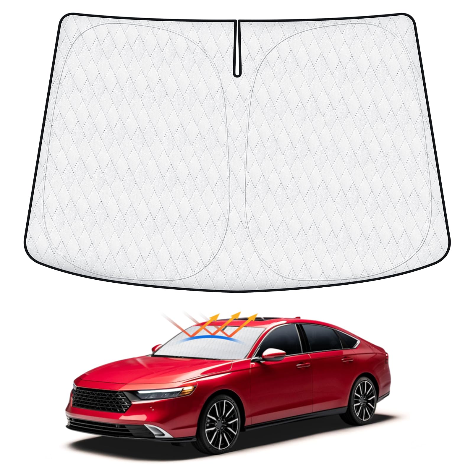 Cartist 5-Layer Windshield Sun Shade Custom Fit For Honda Accord 2023 2024 2025 Honda Accord Accessories 2024 Foldable Car Front
