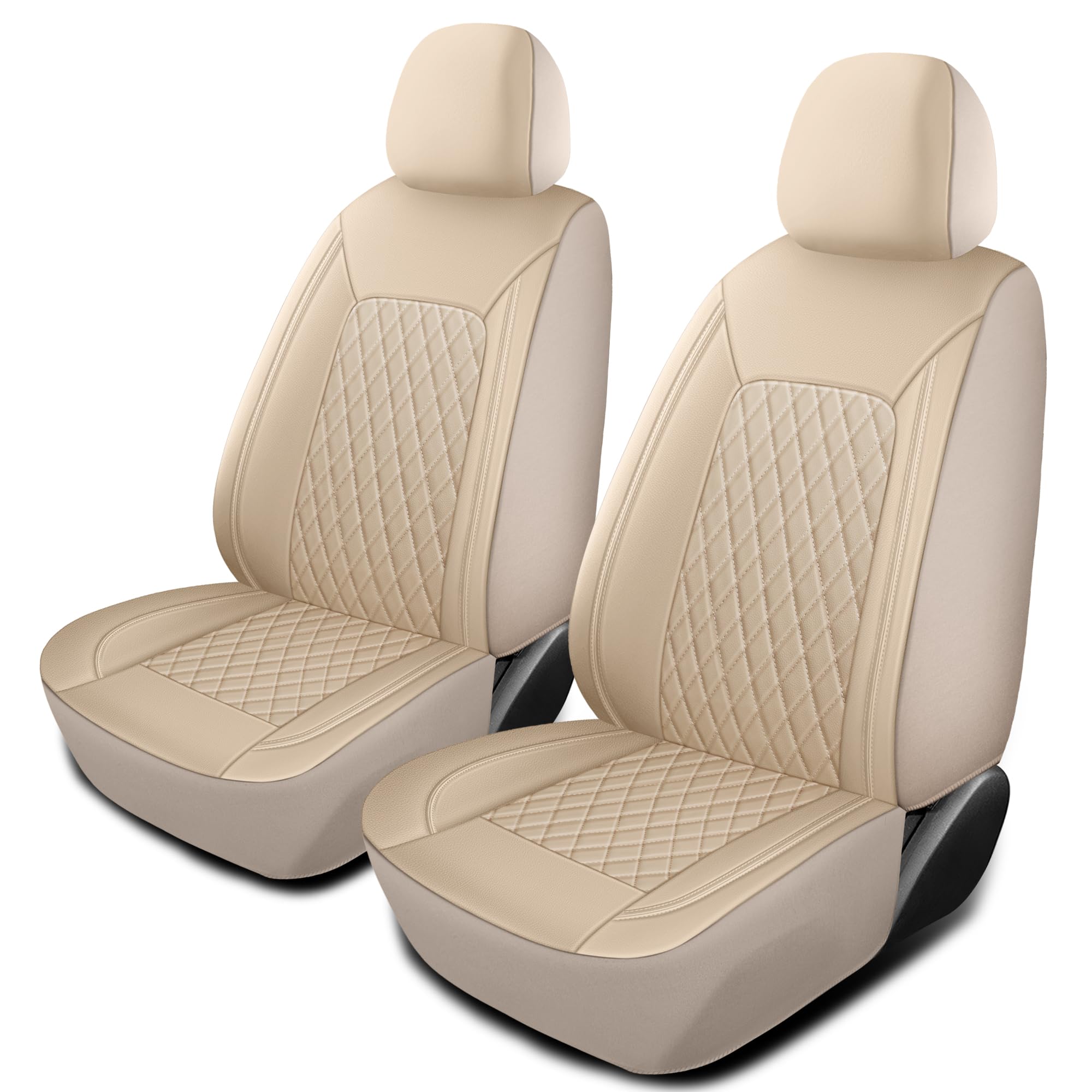 HChengkikz Car Seat Covers,Breathable and Waterproof Leather Seat Covers,Luxury PU Universal Fit Automotive Airbag Compatible fo