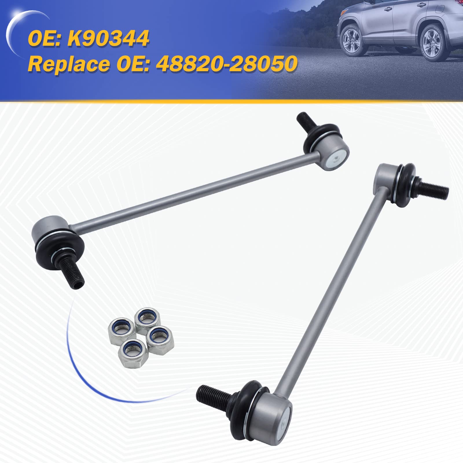 Zinc-Nickel Alloy Front Stabilizer Sway Bar Links For Lexus Rx450H/Rx350L/Rx350 /Rx330 /Es330 Toyota Highlander/Venza/Avalon/Sol