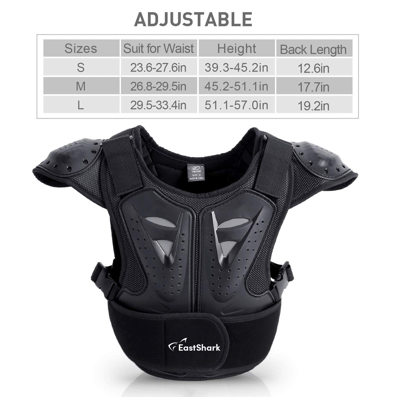 Seahouse Kids Dirt Chest Spine Protector Body Protective Vest Gear For Bike Motocross Snowboarding Skiing (S For Height 39''-45'