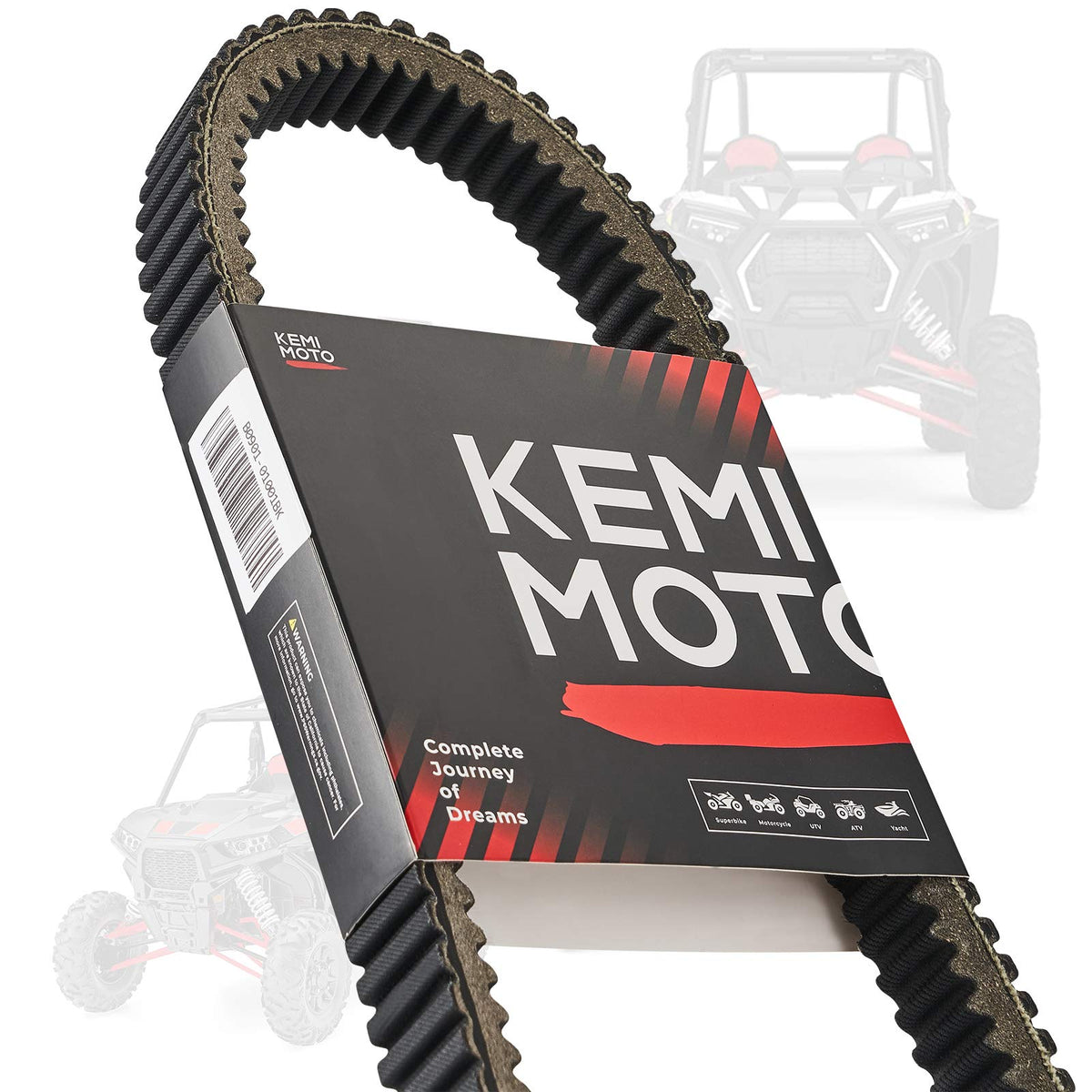 KEMIMOTO Heavy Duty Carbon Drive Belt, Compatible with 2014-2023 Polaris RZR XP 1000, RZR XP4 1000, and General XP 1000. UTV Dri