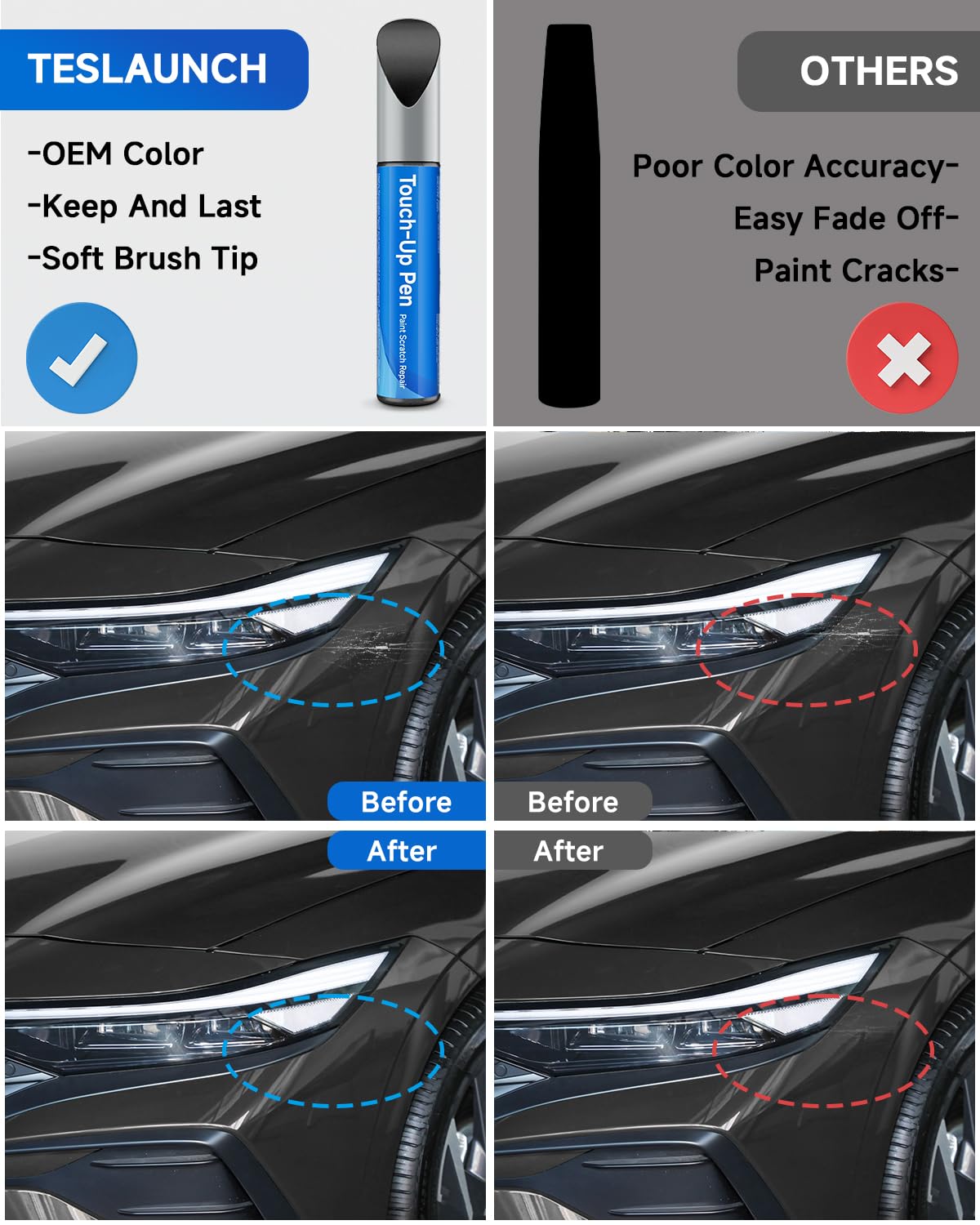 P7V Steel Graphite Touch Up Paint Compatible With Hyundai Exact Match Touch Up Paint Car Scratch Repair