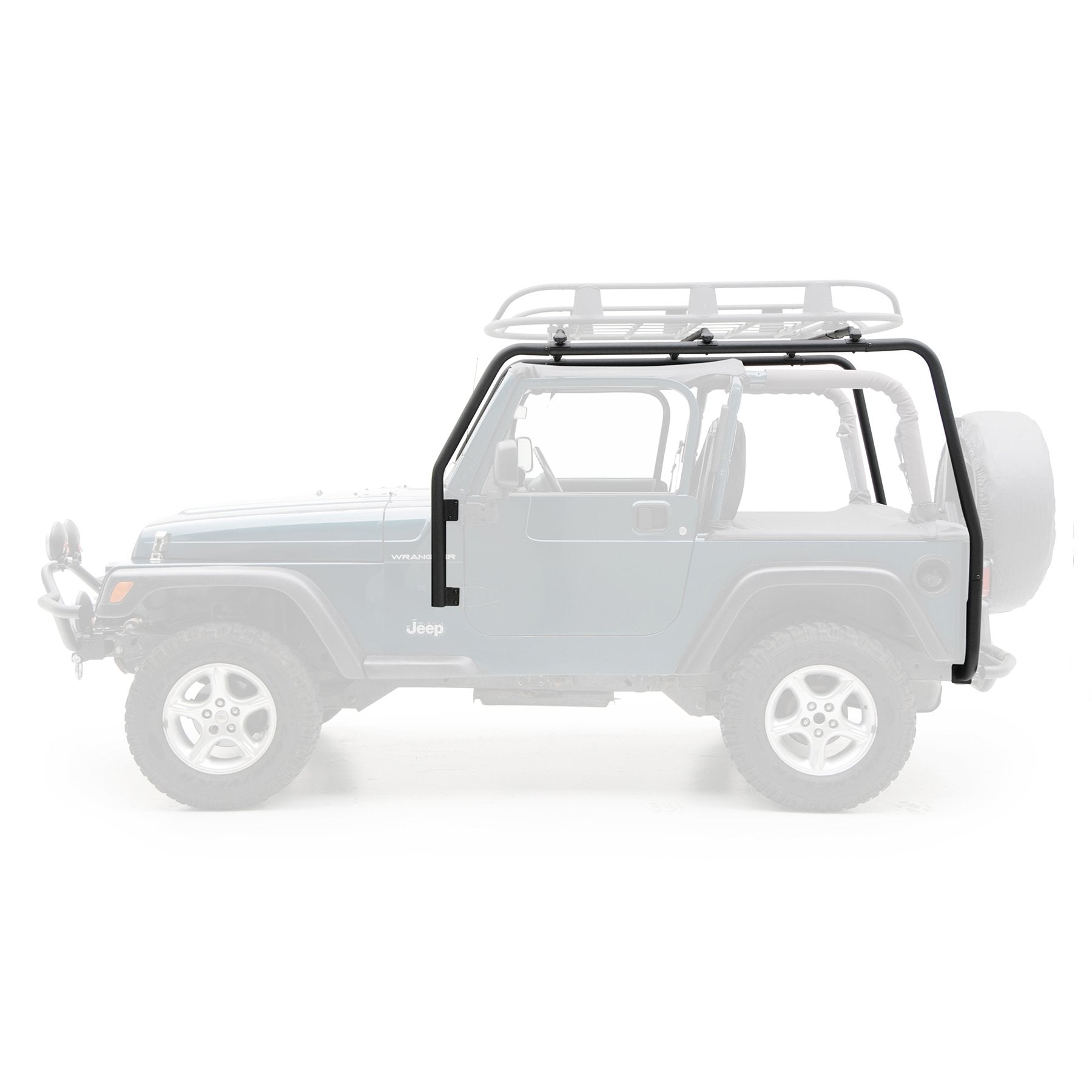 Smittybilt 76713 Src Roof Rack For 1997-2006 Jeep Wrangler Tj , Black