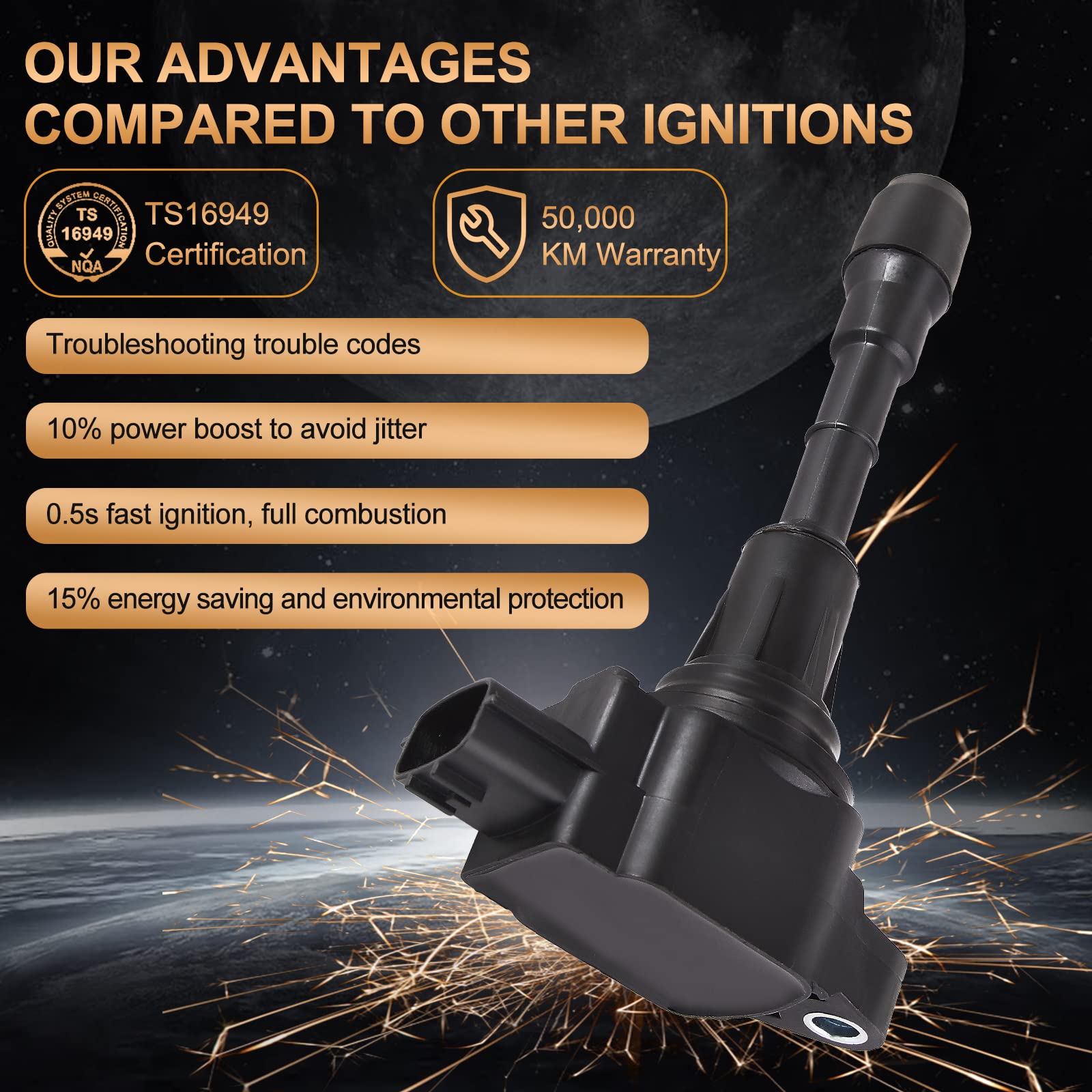 BLPextrm Ignition Coil Pack UF617 for Nissan Infiniti 370Z G37 M37 Q50 Q60 Q70 QX50 QX70 V6 3.7L Replacement