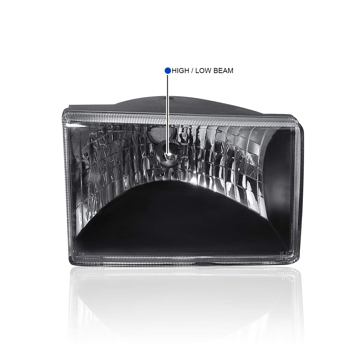 Spec-D Tuning Euro Crystal Black Clear Headlights Compatible With Jeep Grand Cherokee 1993-1998 L+R Pair Head Light Lamp Assembl