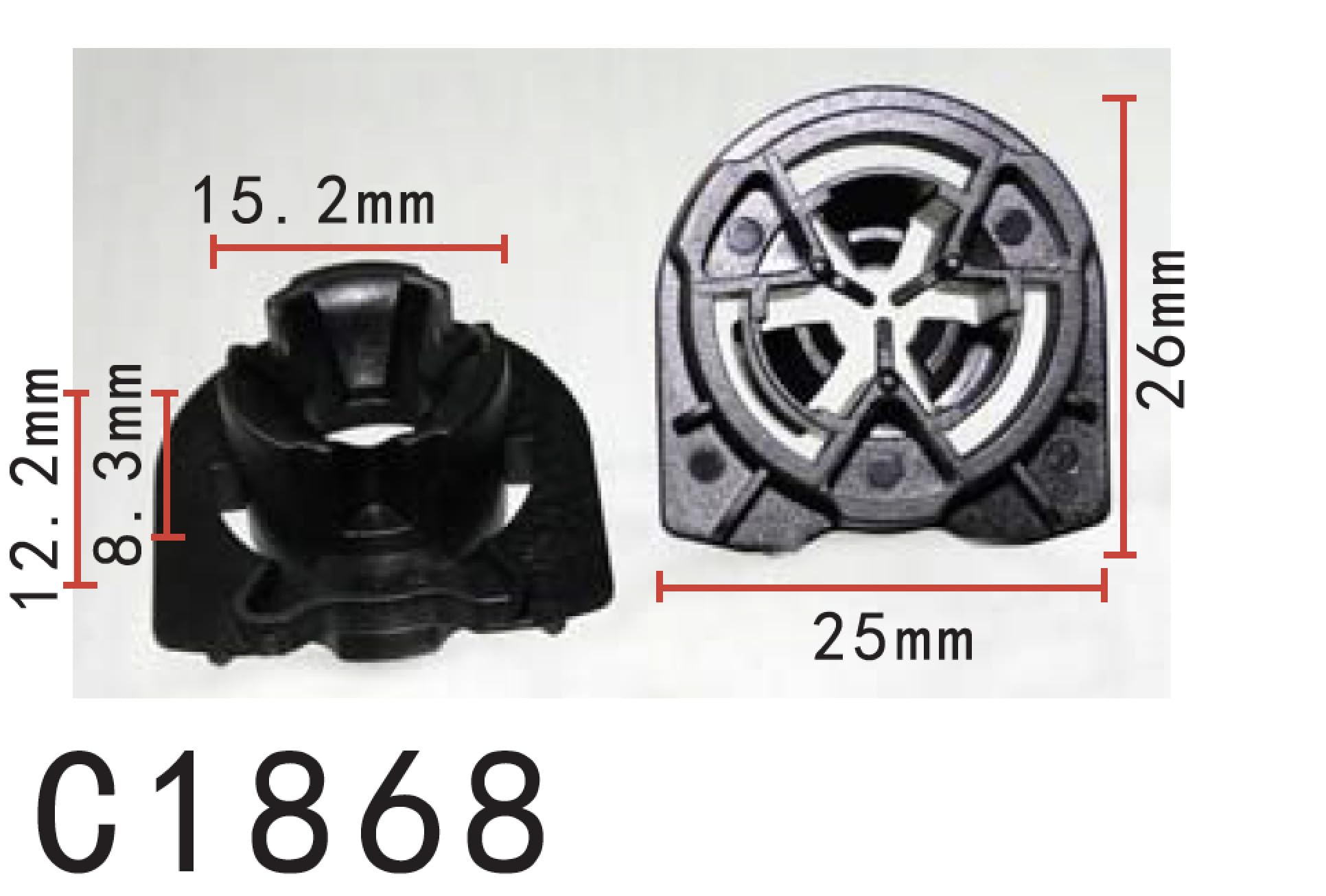 Autobahn88 Retainer Clip For Door Trim Molding, Compatible With Volkswagen (Oem: 8V0868243) (Pack Of 20)