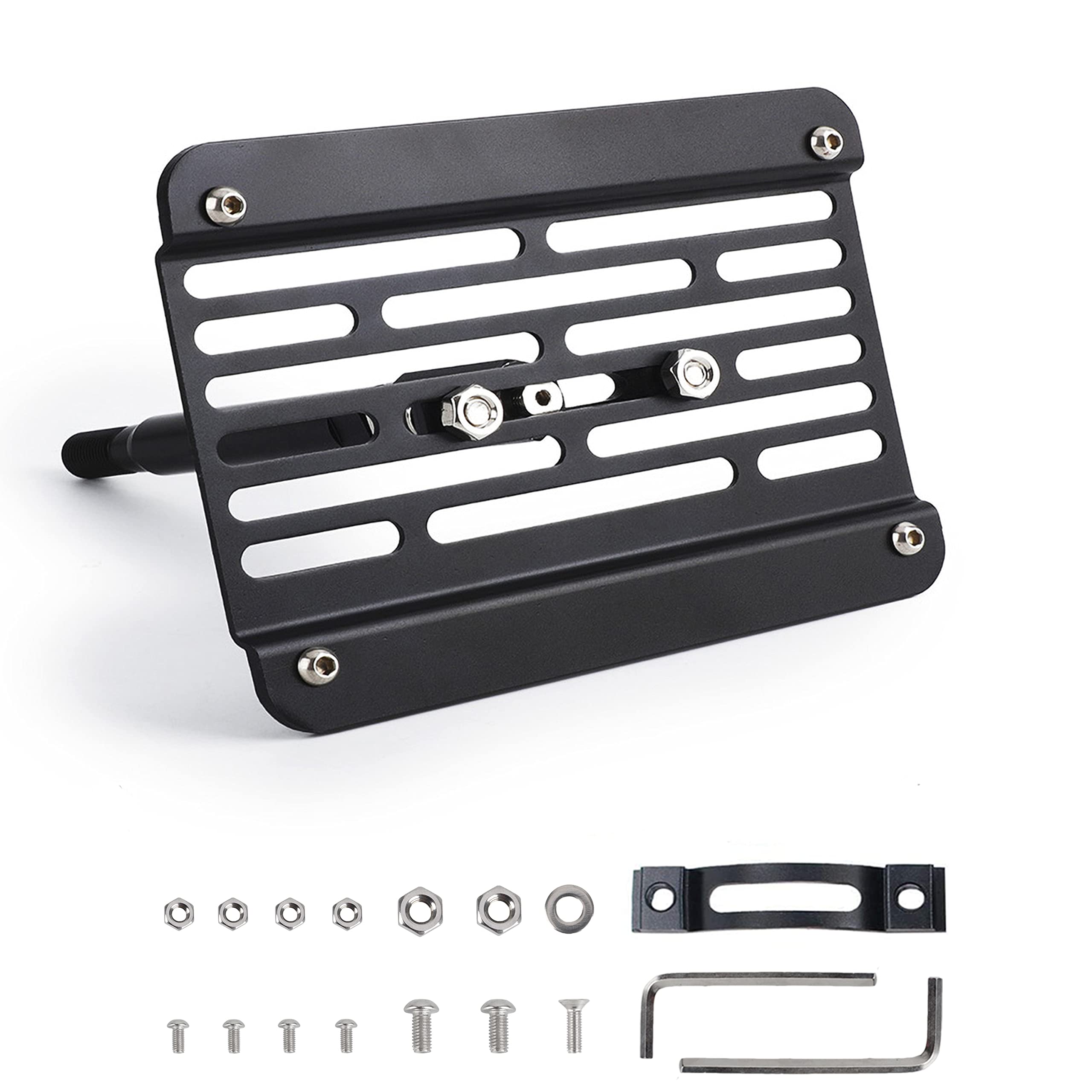 CNSPEED Front Bumper Tow Hook License Plate Mount Relocator Bracket Mounting Bolt Adapter Kit for Subaru BRZ WRX Crossbrek Fores