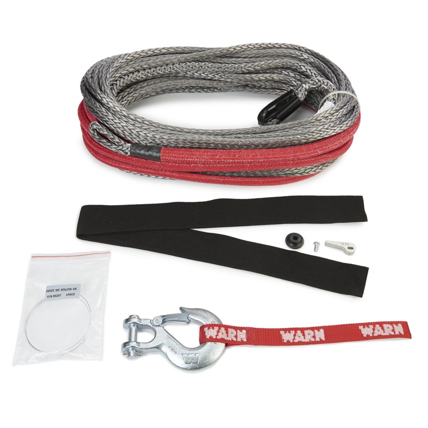 WARN 96040 Spydura Pro Synthetic Winch Cable Rope with Loop Ends: 3/8 Diameter x 100 Length, 8.25 Ton (16,500 lb) Capacity