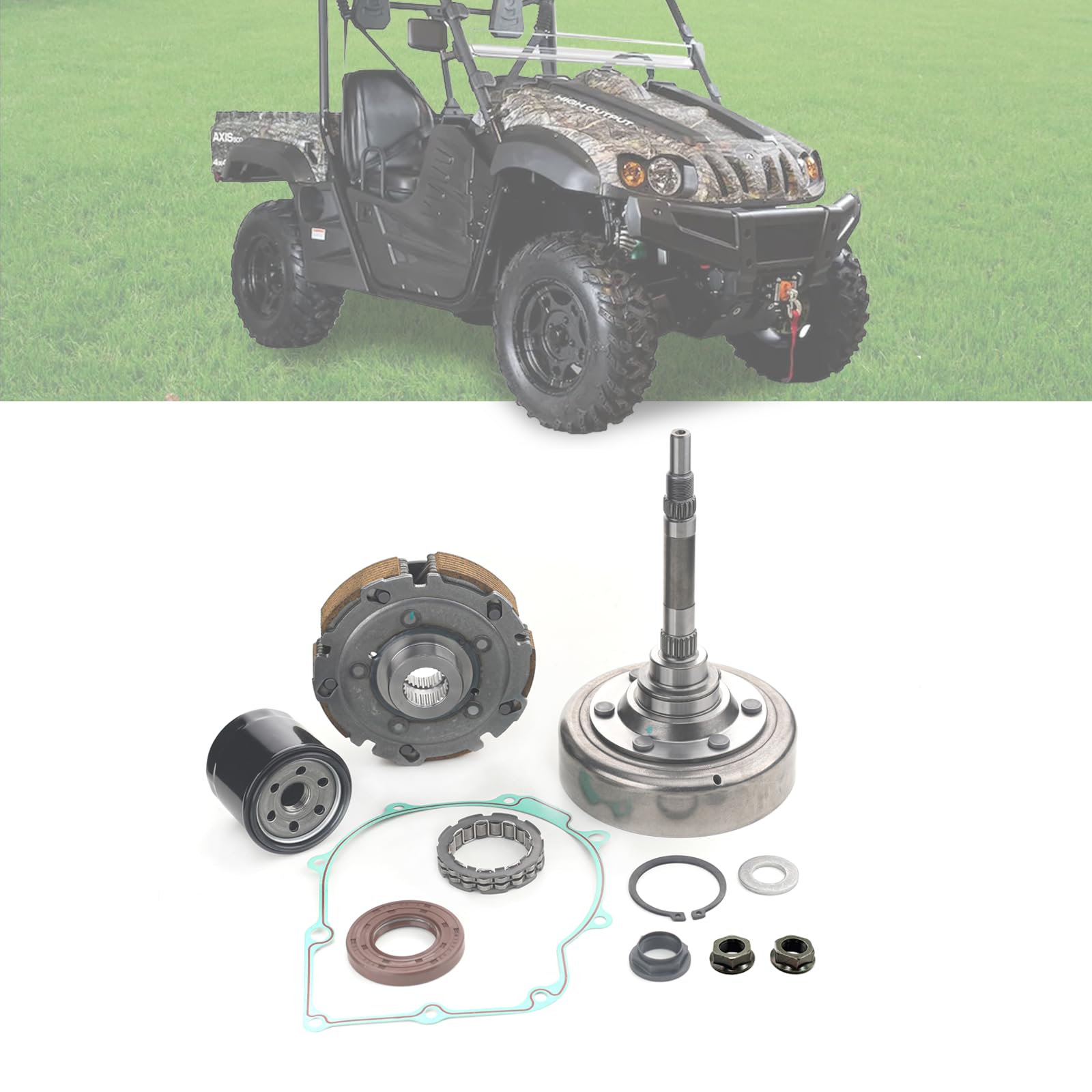 Chikia Wet Clutch Shoe Kit Assembly Replacement for Hisun UTV ATV 500 700 Massimo MSU 500 700 Coleman UT500 UT700 Axis 500 700 B