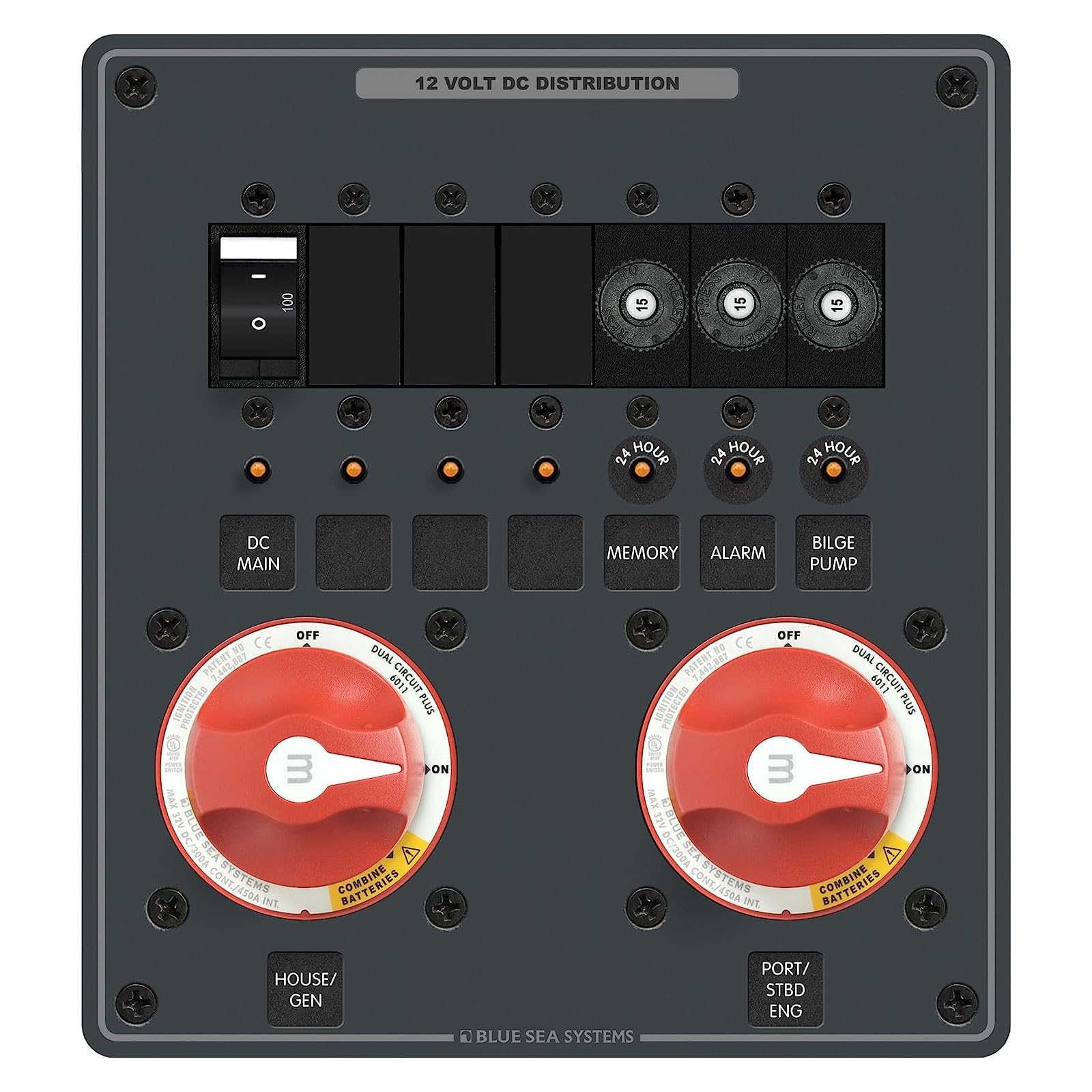 Blue Sea Systems 8689 Panel 24Vdc Battery Mgmt