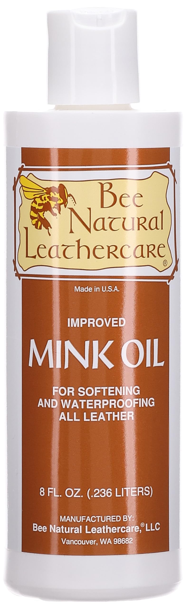 Bee Natural Mink Oil Clear, 8 Oz