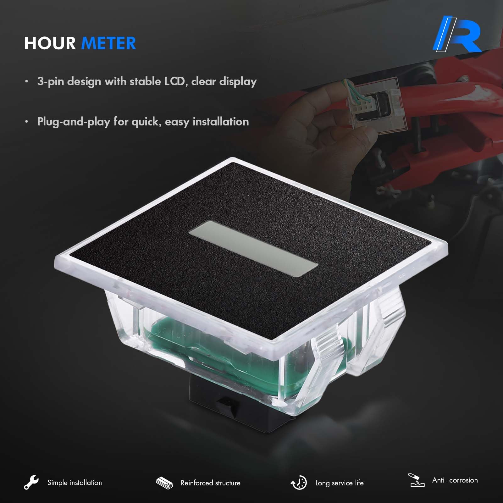 925-06170B Hour Meterervice Fit for Cub Cadet Minder Z Force RZT LGT LGTX GT GSE LT LTX - Hour Meter Replaces# 925-06170A, 925-0