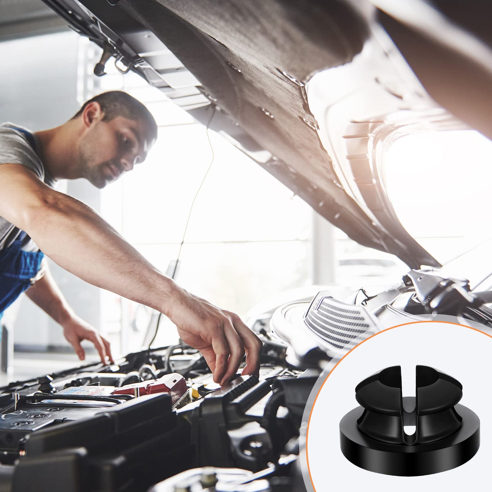 Hood Prop Rod Holder 30 Pieces Hood Clips Black White Hood Rod Clip Clip Rod Holder Car Hood Rod Holder Suction 91503-Ss0-003 For Most Car Automobile