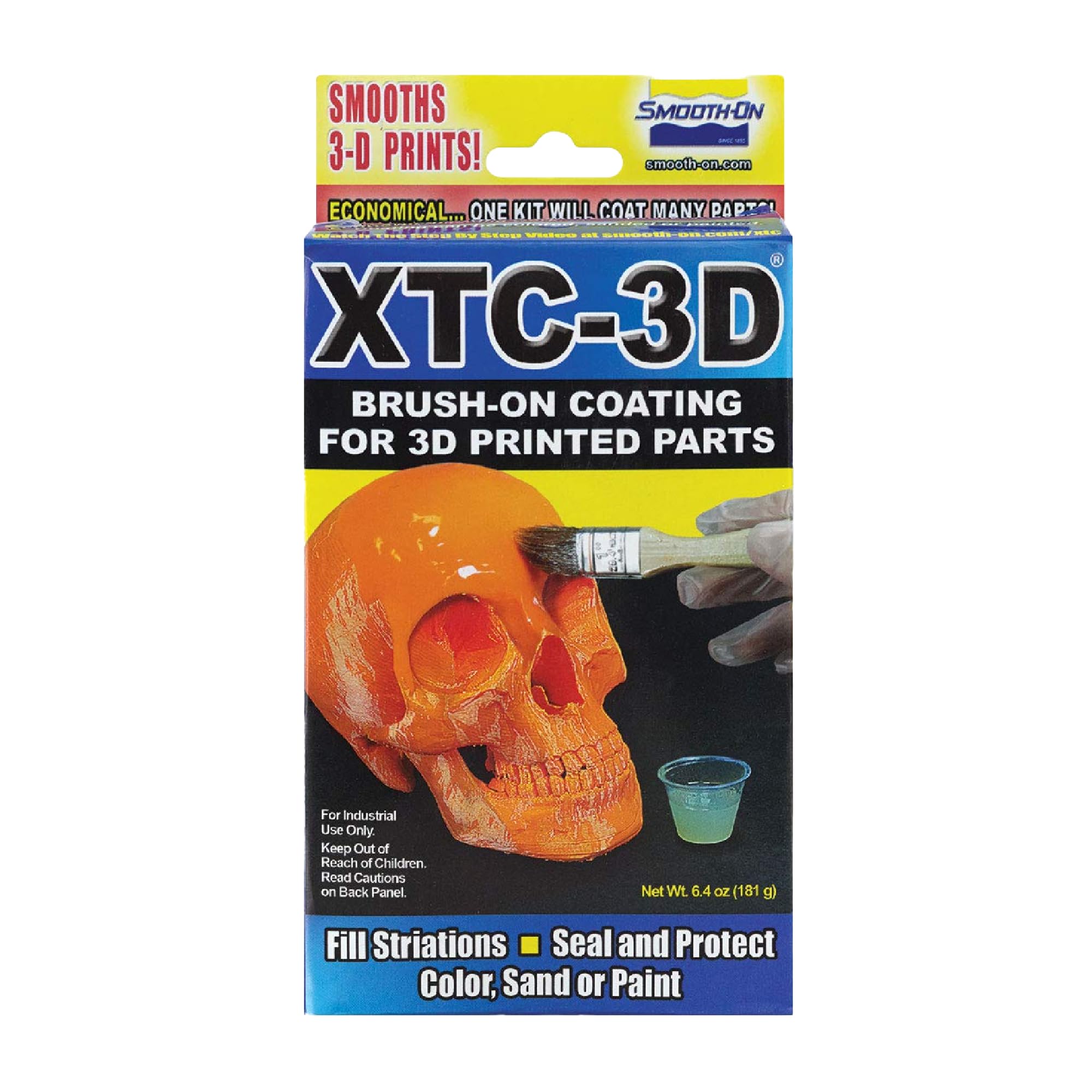 Smooth-On Xtc-3D 20 Mold Making & Special Effects Silicone Rubber, 3D Print Coating - 6.4 Oz