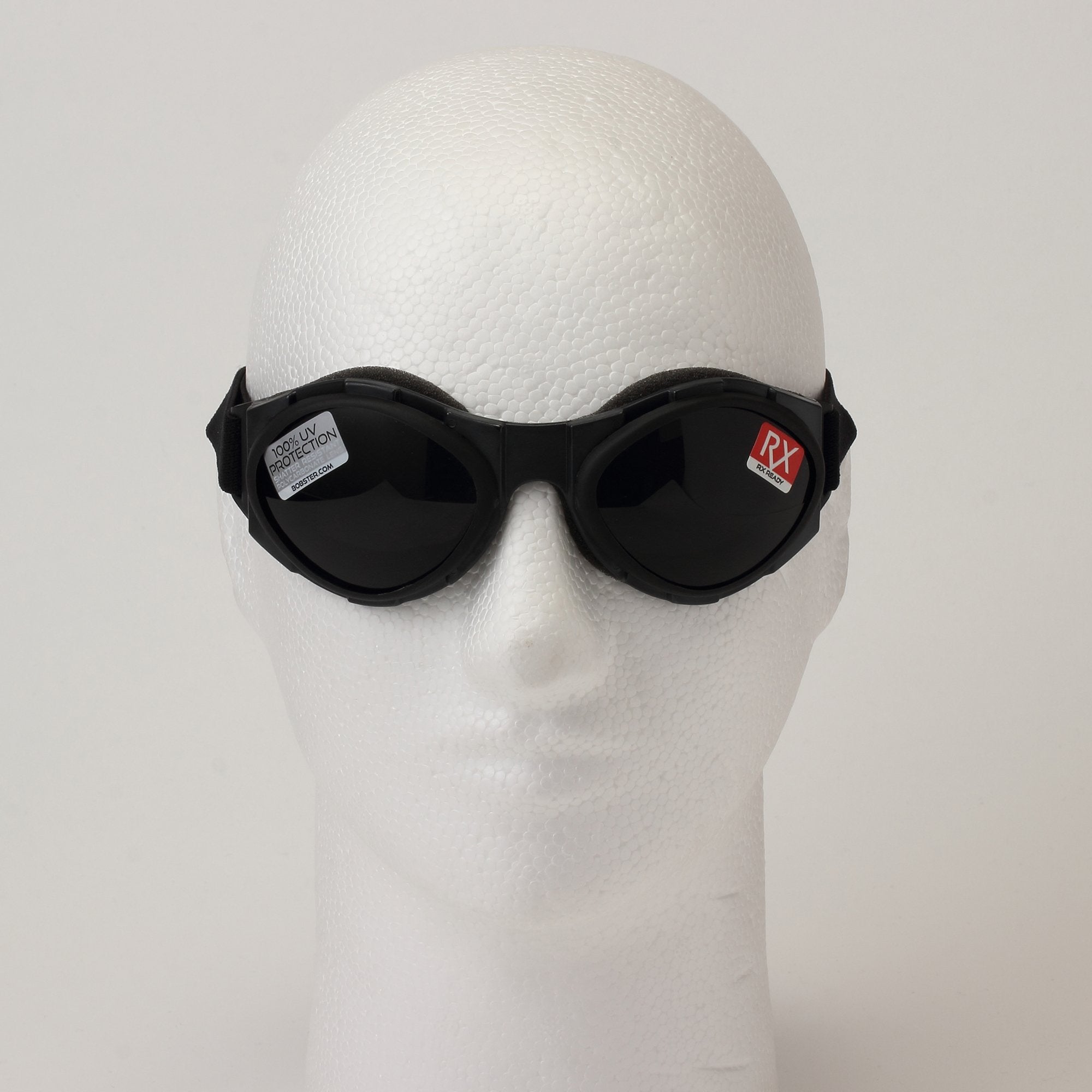 Bobster Ba001 Bugeye Goggles, Black Frame/Smoked Lens