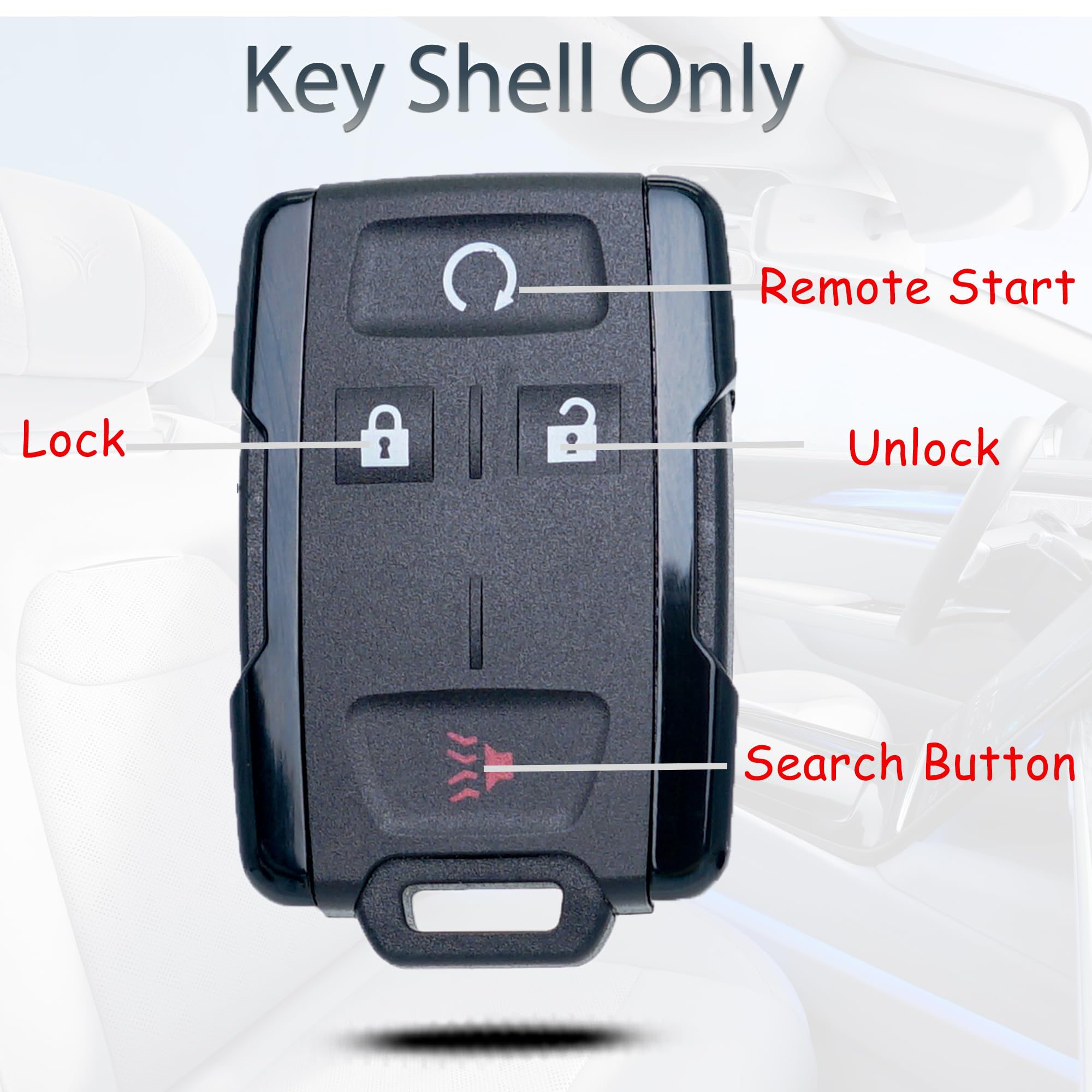 Supaland Key Fob Shell Case Replacement Fits For Chevrolet Colorado Chevy Silverado Gmc Canyon Sierra 2014 2015 2016 2017 2018-2