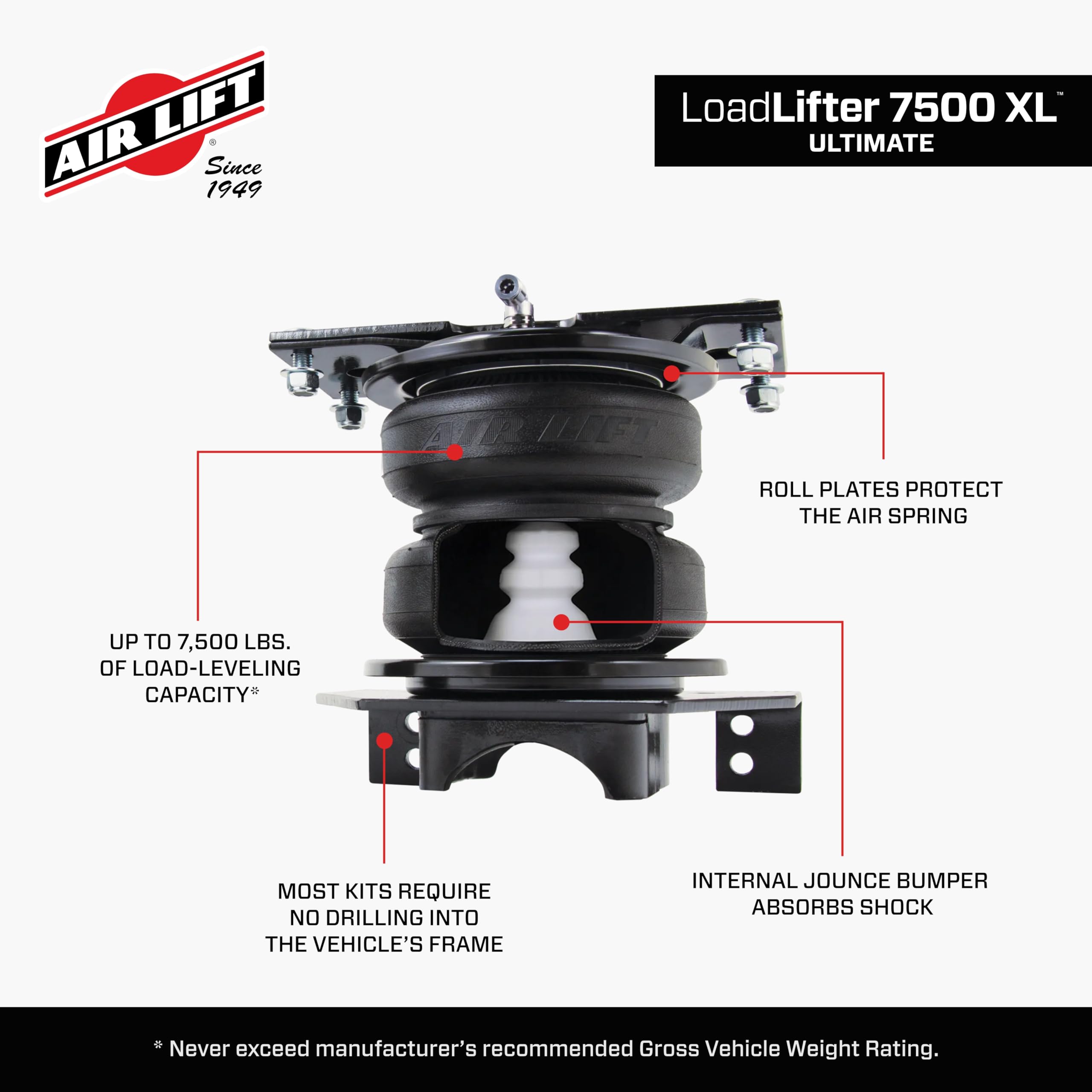 Air Lift Loadlifter 7500 Xl Air Spring Kit For 2020-2025 Chevrolet Silverado 2500Hd & 3500Hd, 2020-2025 Gmc Sierra 2500Hd & 3500