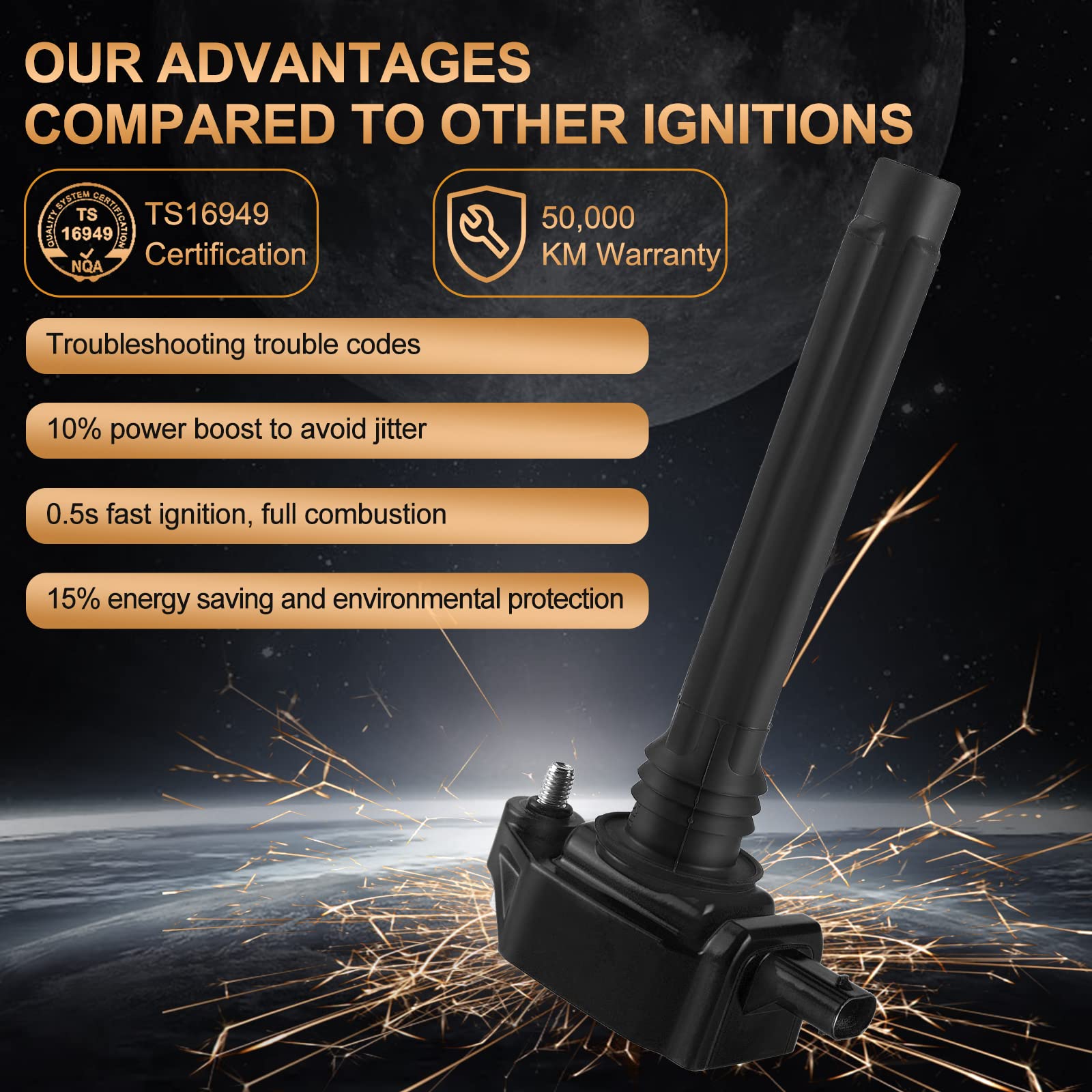 Ignition Coil Pack Set Of 6 Replacement For Chry Jeep Dodge 300 Town Country Grand Cherokee Wrangler Charger Journey Durango V6