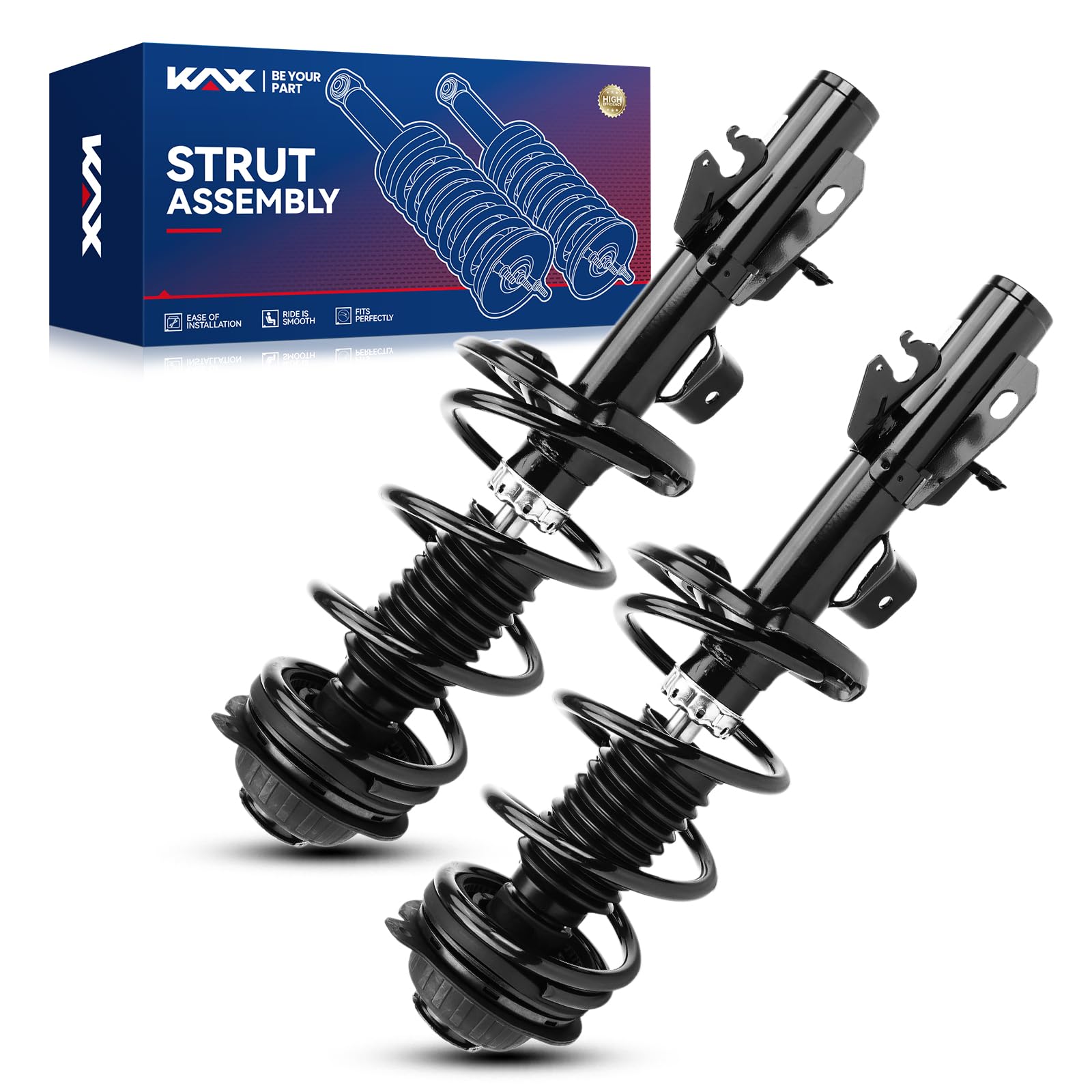 KAX Front Struts for Dart 2013-2016, Complete Shock Absorber Assembly, Automotive Replacement for Dart Aero Limited Rallye, 2726