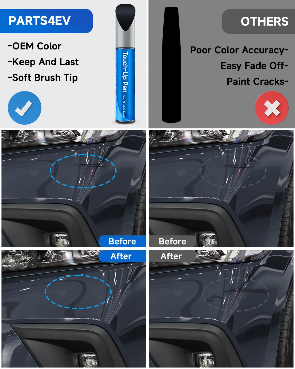 Touch Up Paint Compatible with Honda Exact Match Touch Up Paint Car Scratch Repair (Canyon River Blue Metallic(B-640M))
