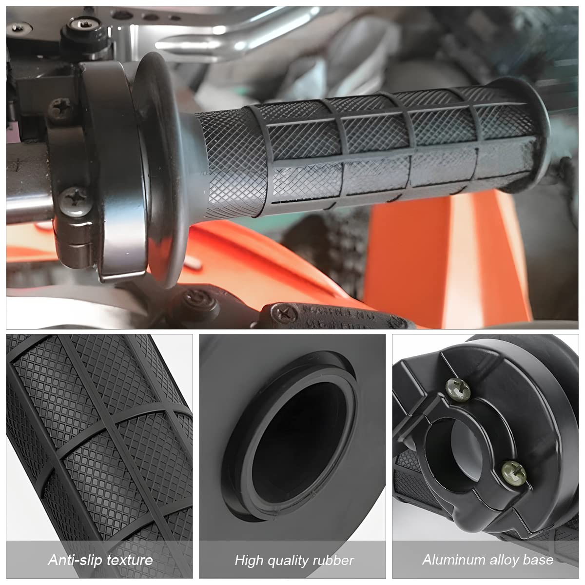 Throttle Handle Grip Cable, 47Inches Fuel Seat Handle Throttle Cable Throttle Housing Clamp for 50-250CC Motocross ATV Accessori