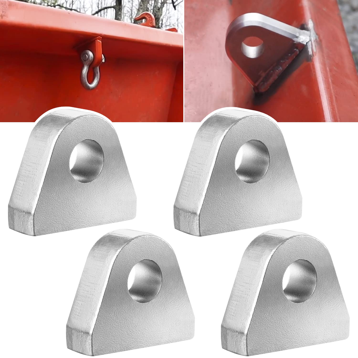 Weld On Shackle/Clevis Mounts 1' Thick Steel (Pack Of 4)