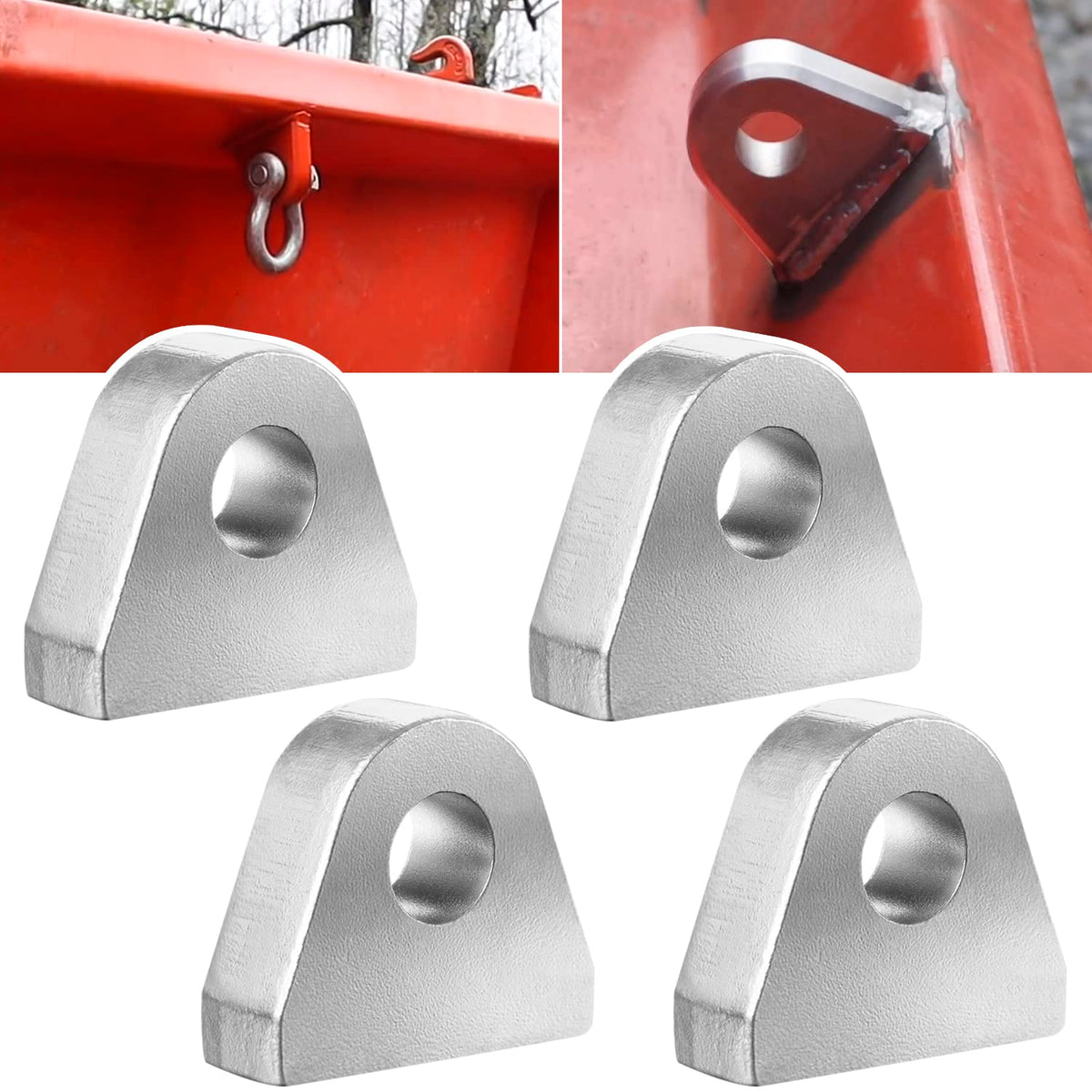 Weld On Shackle/Clevis Mounts 1' Thick Steel (Pack Of 4)