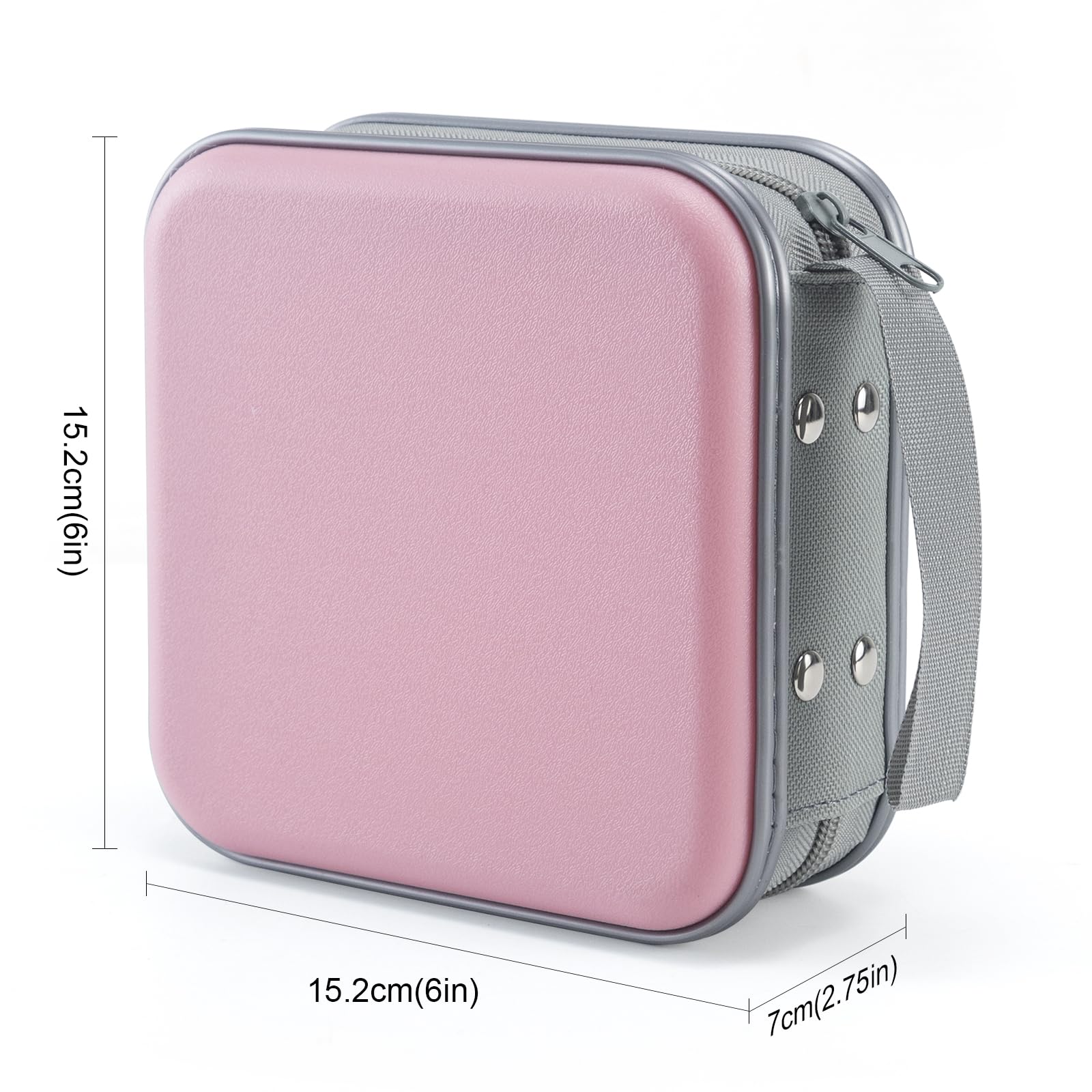 Uentip Cd Case For Car,48 Capacity Dvd Case Portable Zipper Cd Case Holder Large Storage Cd Wallet Cd Organizer Home Travel (Lig