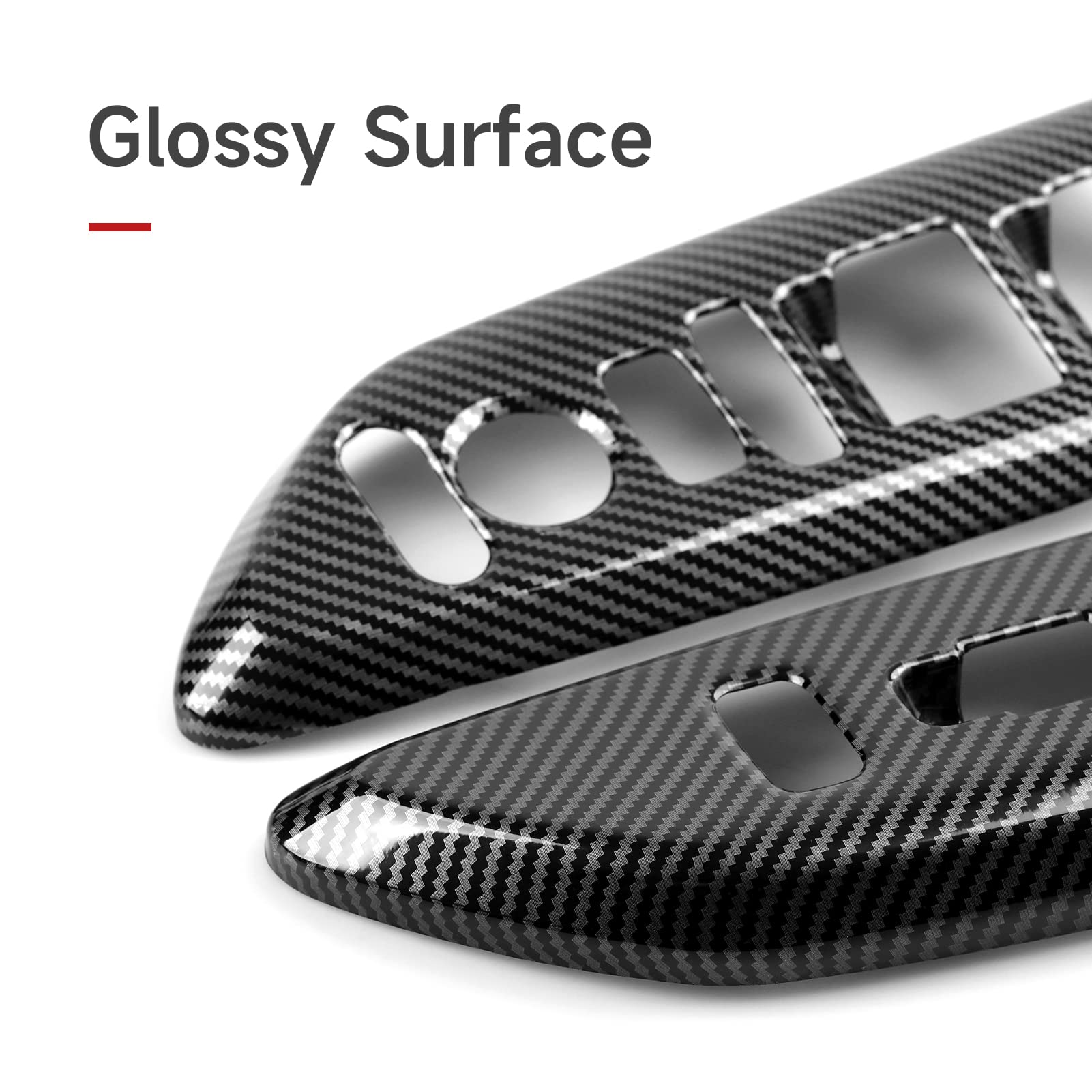 BRMYL Car Window Lift Control Switch Panel Cover Decals for 2016-2021 Honda Civic 10th Gen Accessories ABS Carbon Fiber Stickers