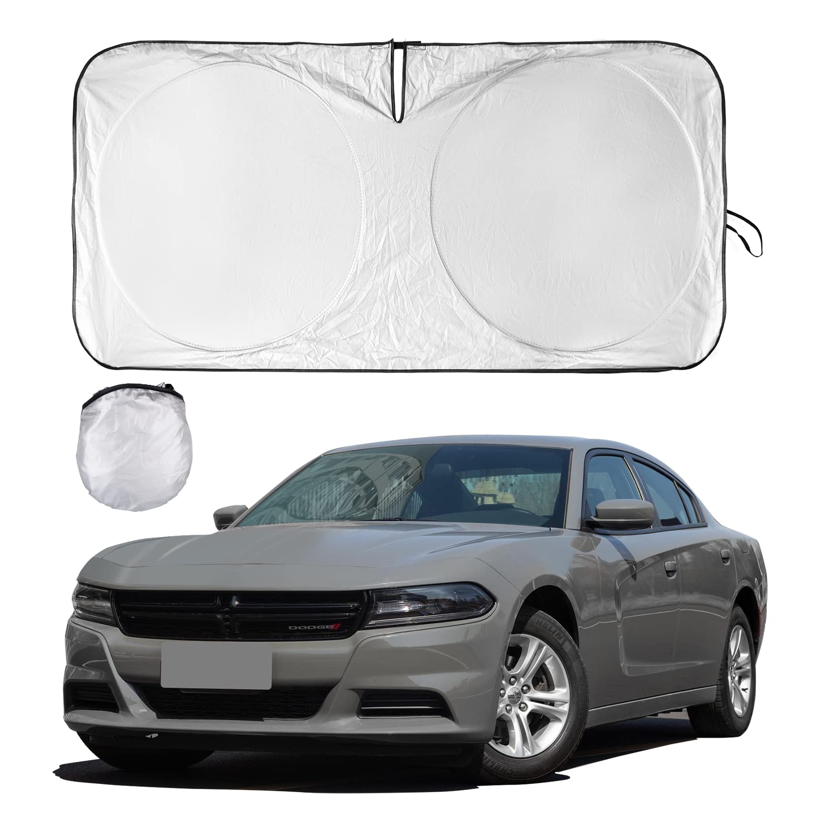 Windshield Sun Shade Fit For 2023 Dodge Challenger Coupe Avenger Charger Front Window Shades Cover For Dakota Durango Sun Visor