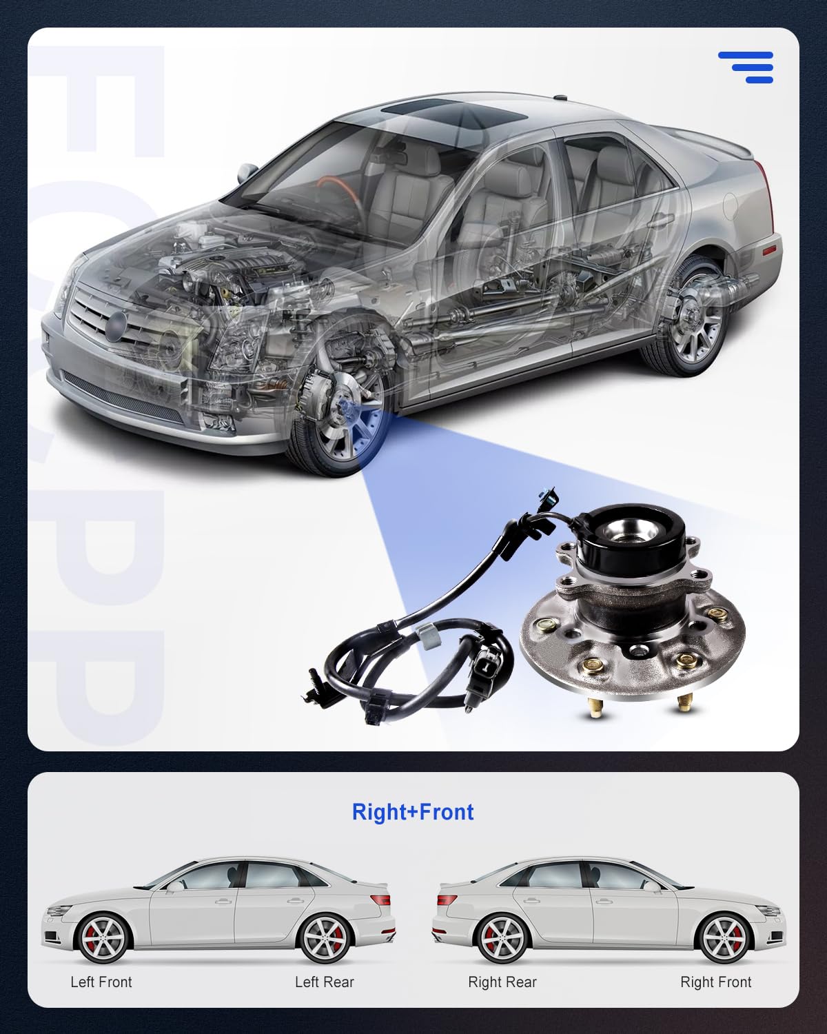 ECCPP Front Wheel Bearing Hub Assembly For Isuzu i-280 i-290 i-370 For GMC Canyon For Chevrolet Colorado 6 Lugs w/ABS 515105