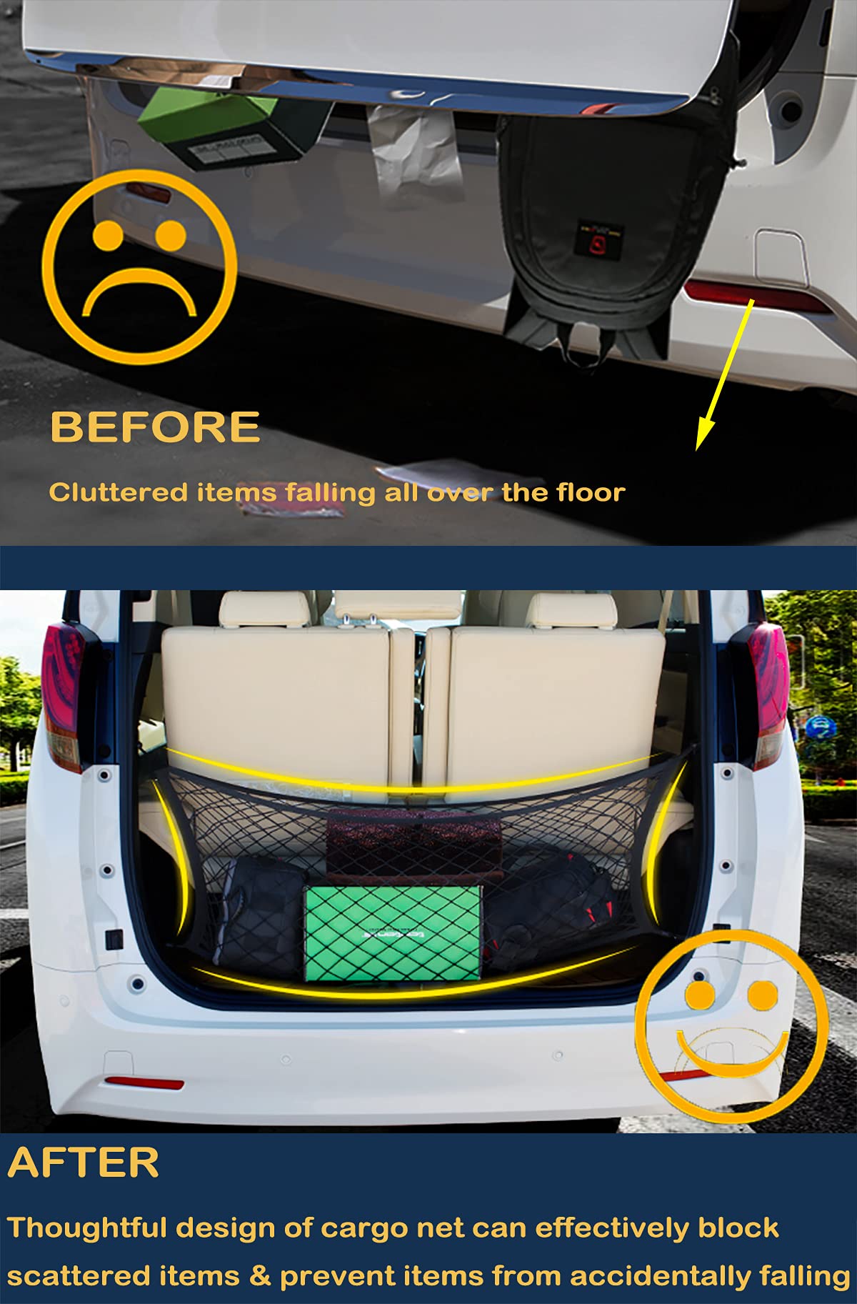 Cargo Net Upgraded Trunk Net Compatible With Gmc Yukon & Yukon Xl Denali Sle Slt At4 New 2024 2023 2022 2021 2020 2019 2018 2017