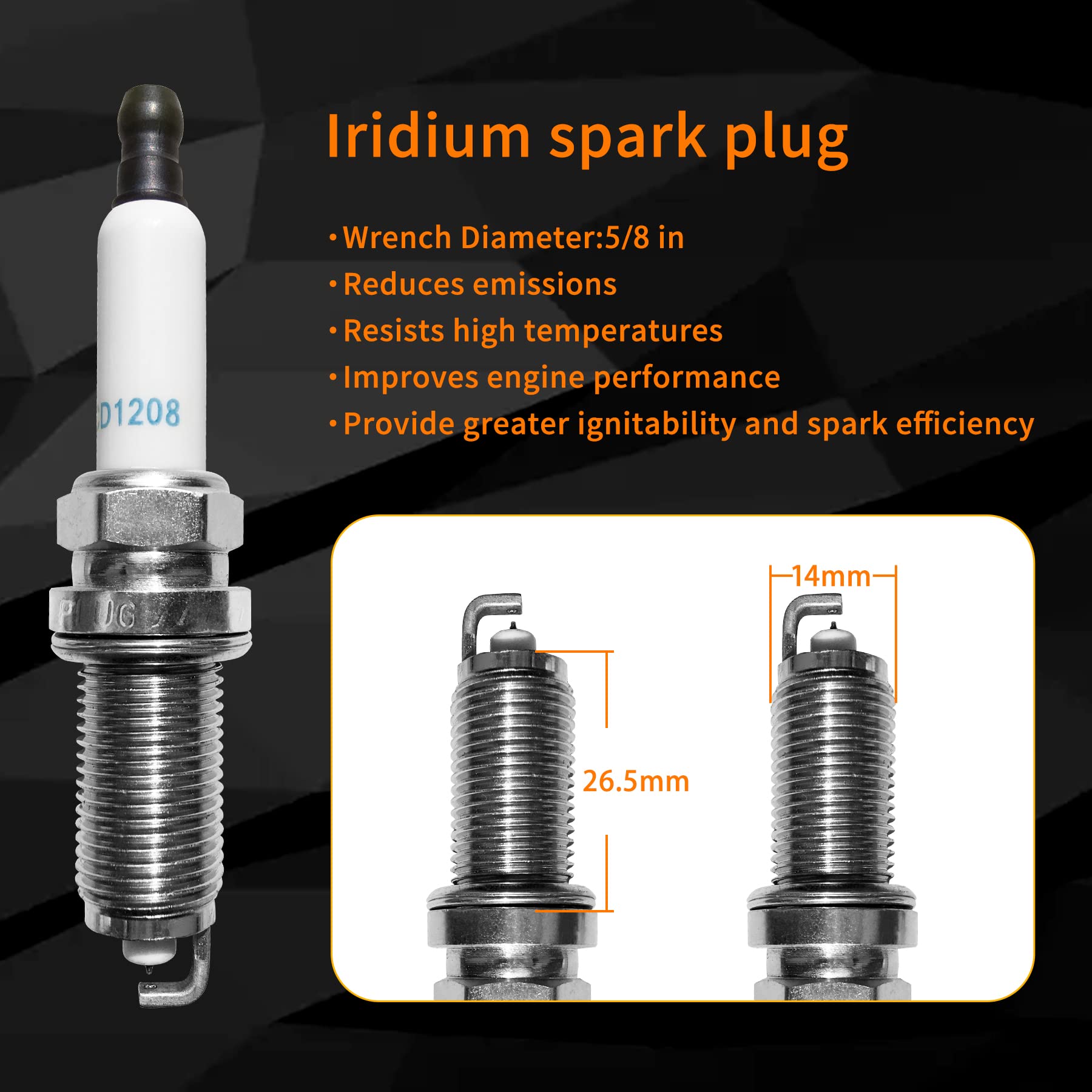 Ignition Coil & Spark Plugs Set Of 6 Compatible With Bmw 128I 328I 330I 528I 530I X3 X5 3.0L & More Replaces# 0221504470, Uf592