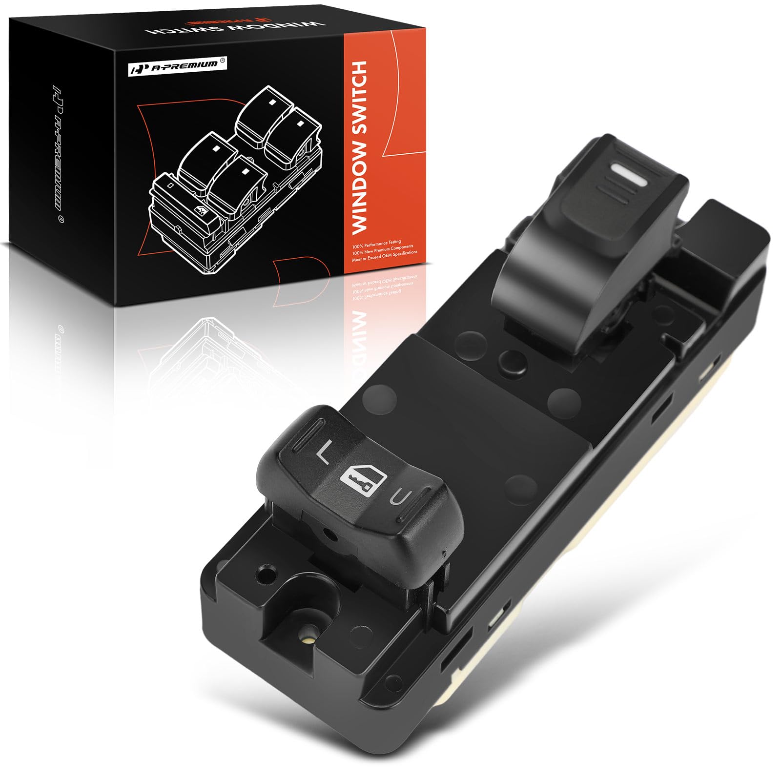 A-Premium Right Passenger Side Power Window Switch Compatible with Chevrolet Colorado 2004-2012, GMC Canyon 2004-2012, Hummer H3